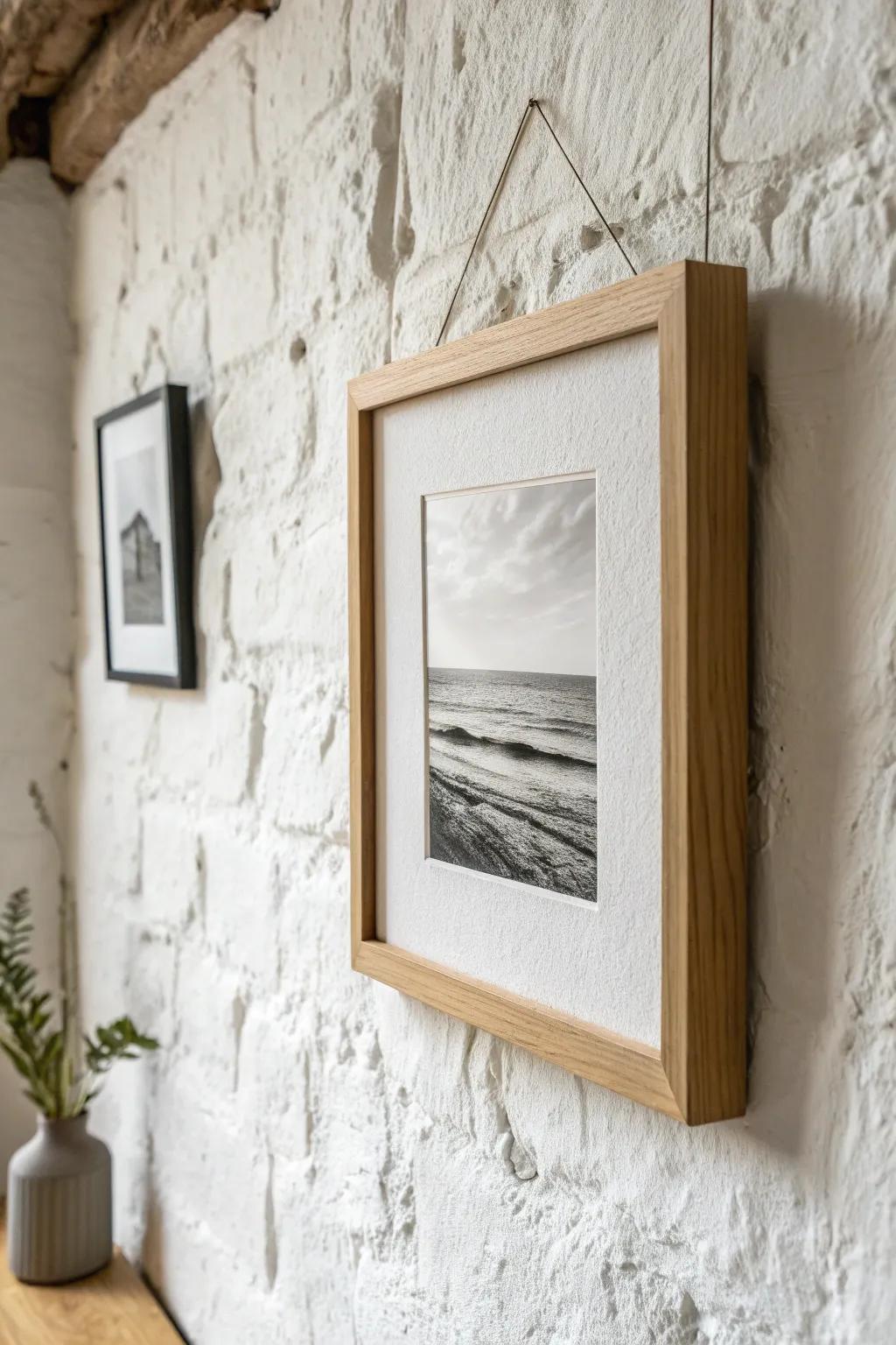 The “almost-blank” frame: textured paper + one brushstroke for calm, pricey-looking minimalism.
