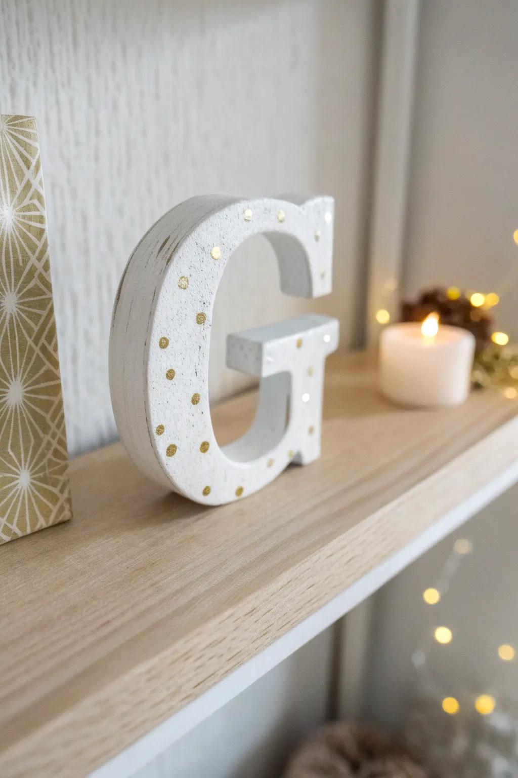 Add a touch of sparkle to your decor with our Glitter Glam Letters.