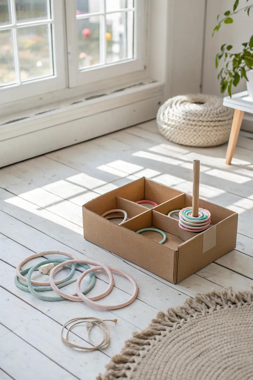 Transform a simple cardboard box into a chic carnival game for endless fun and style.