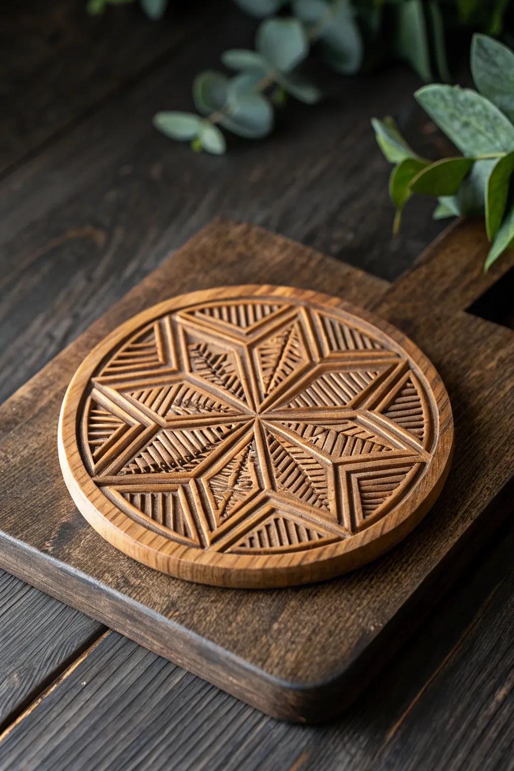 Elevate your coffee table with the timeless charm of handcrafted wooden coasters.