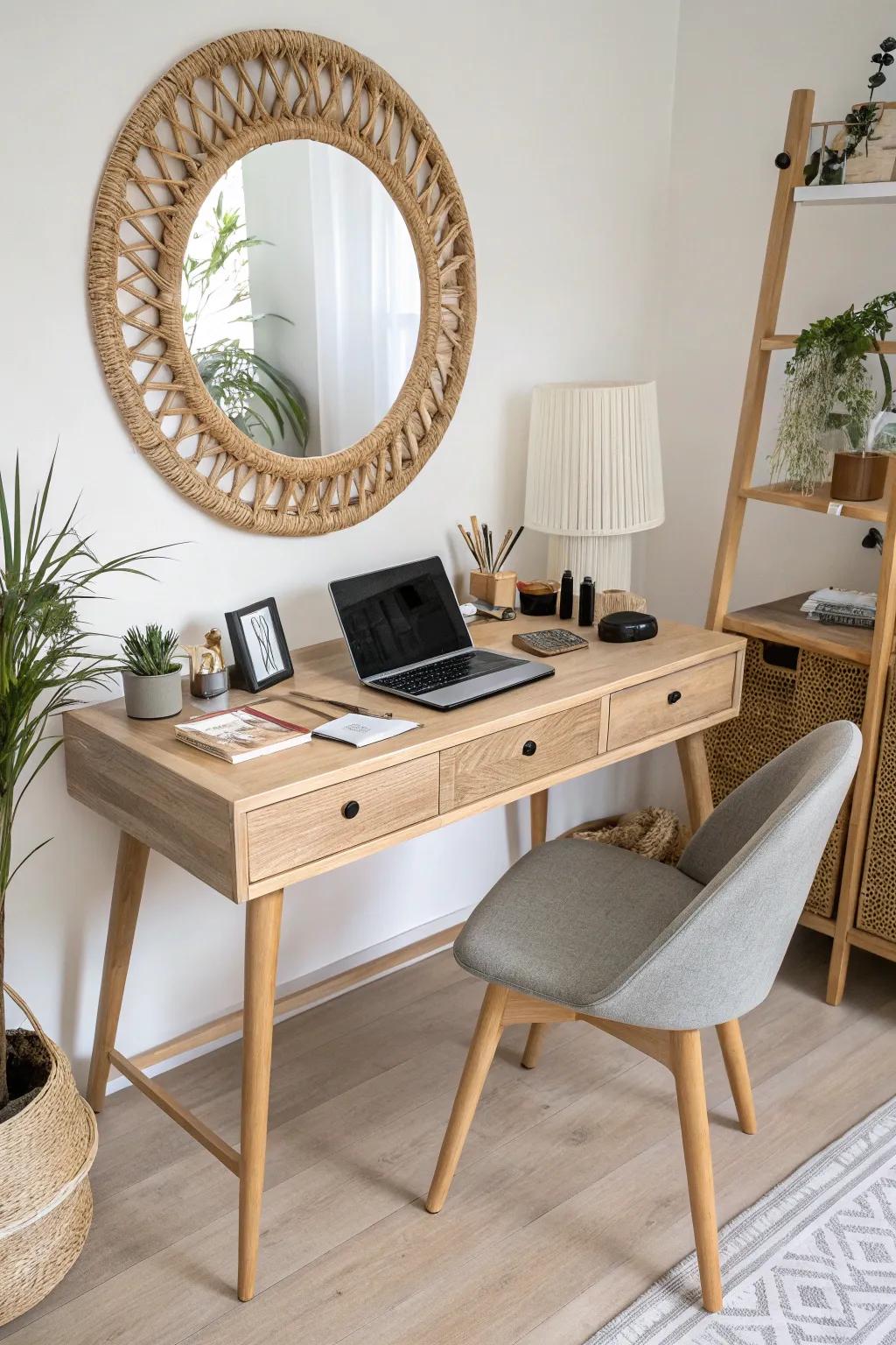 Transform your space with a chic multi-purpose vanity desk that blends elegance and functionality effortlessly.