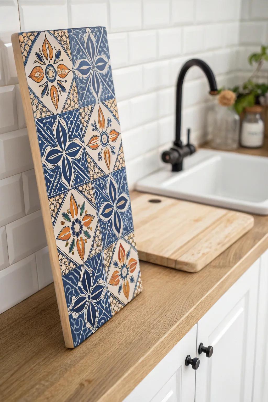 Swappable backsplash panels: renter-friendly color punch without committing to a full remodel.