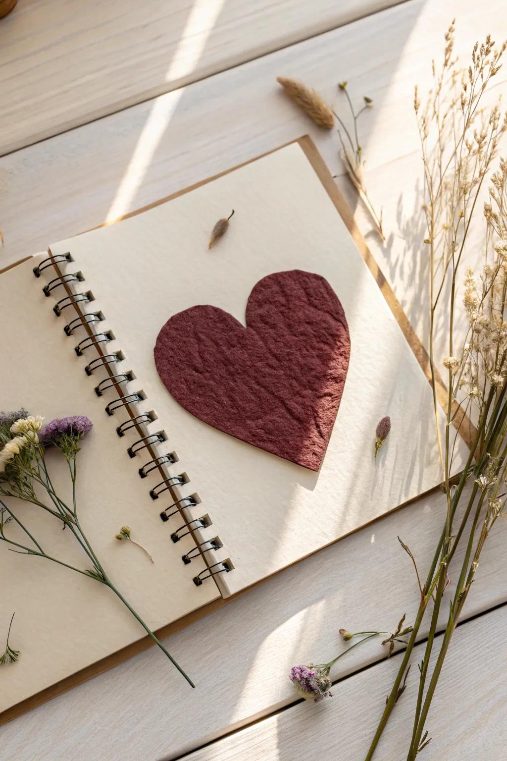 Capturing Family Love: A minimalist scrapbook page that speaks volumes through simplicity and natural beauty.