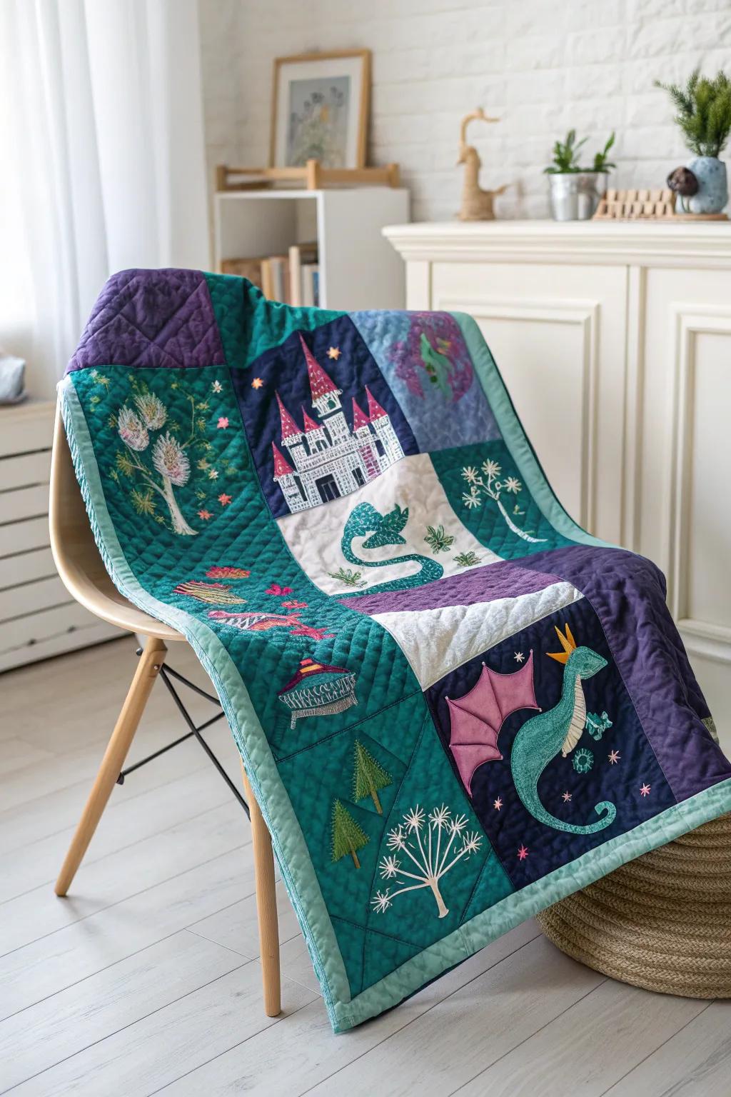 Let your child's imagination soar with a fairytale quilt full of magic and wonder!