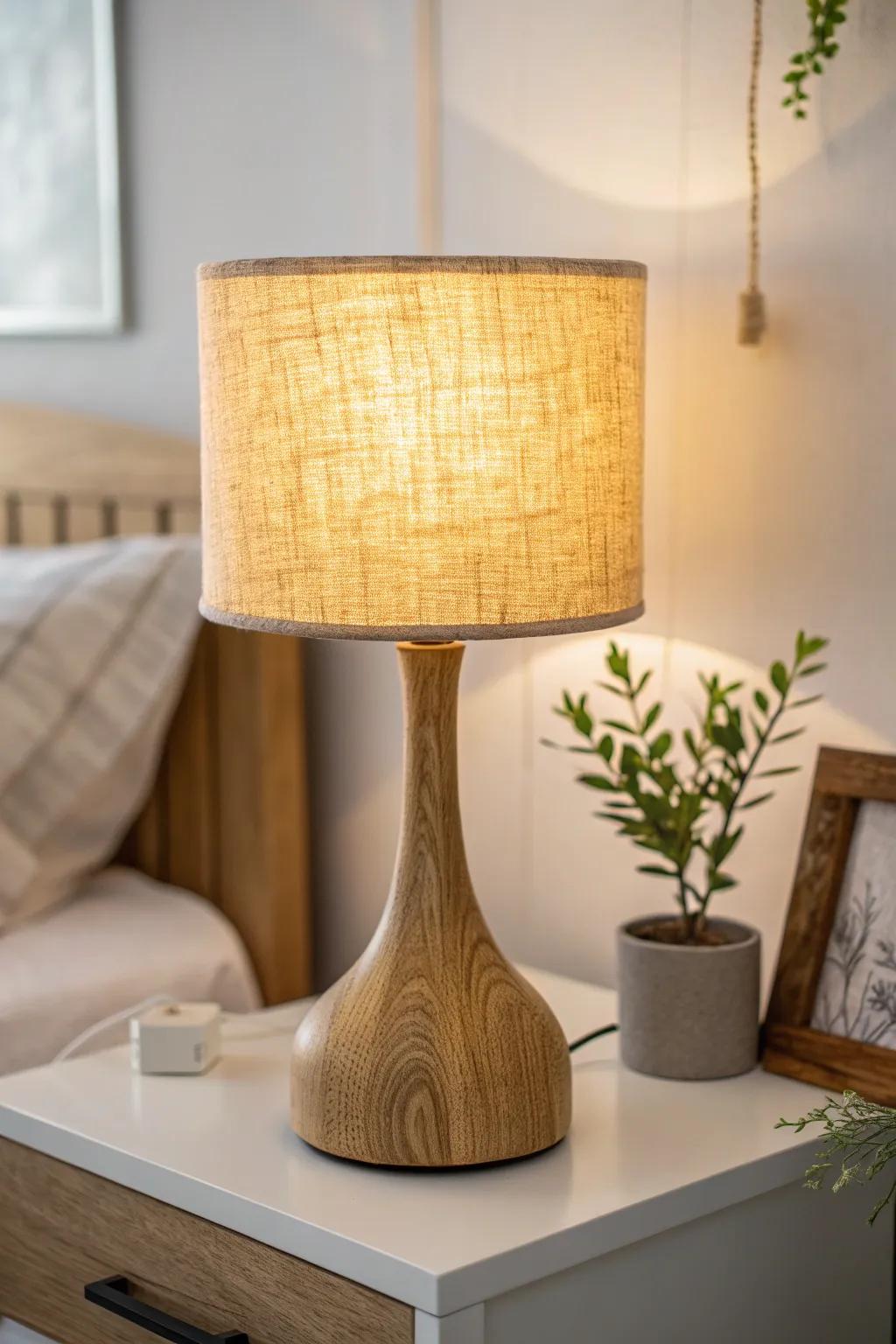 One warm desk lamp instantly makes a tiny dorm feel calmer, cozier, and more expensive.