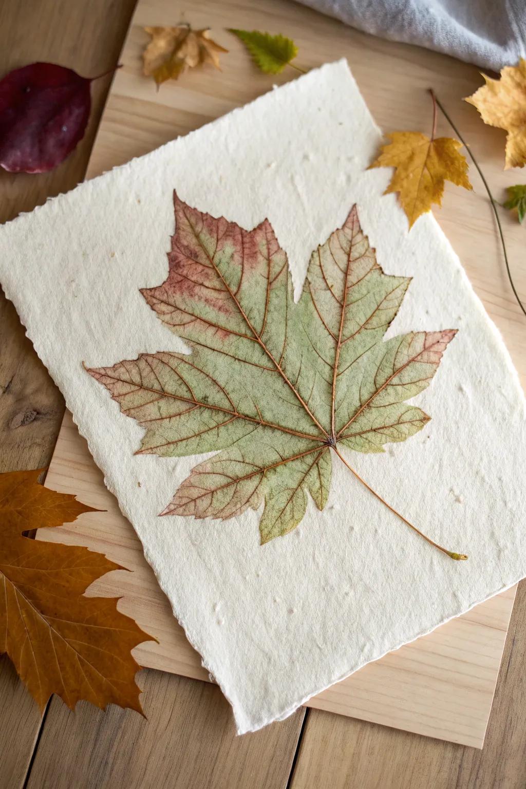 Discover the beauty of nature with simple leaf prints – a perfect blend of creativity and craftsmanship.