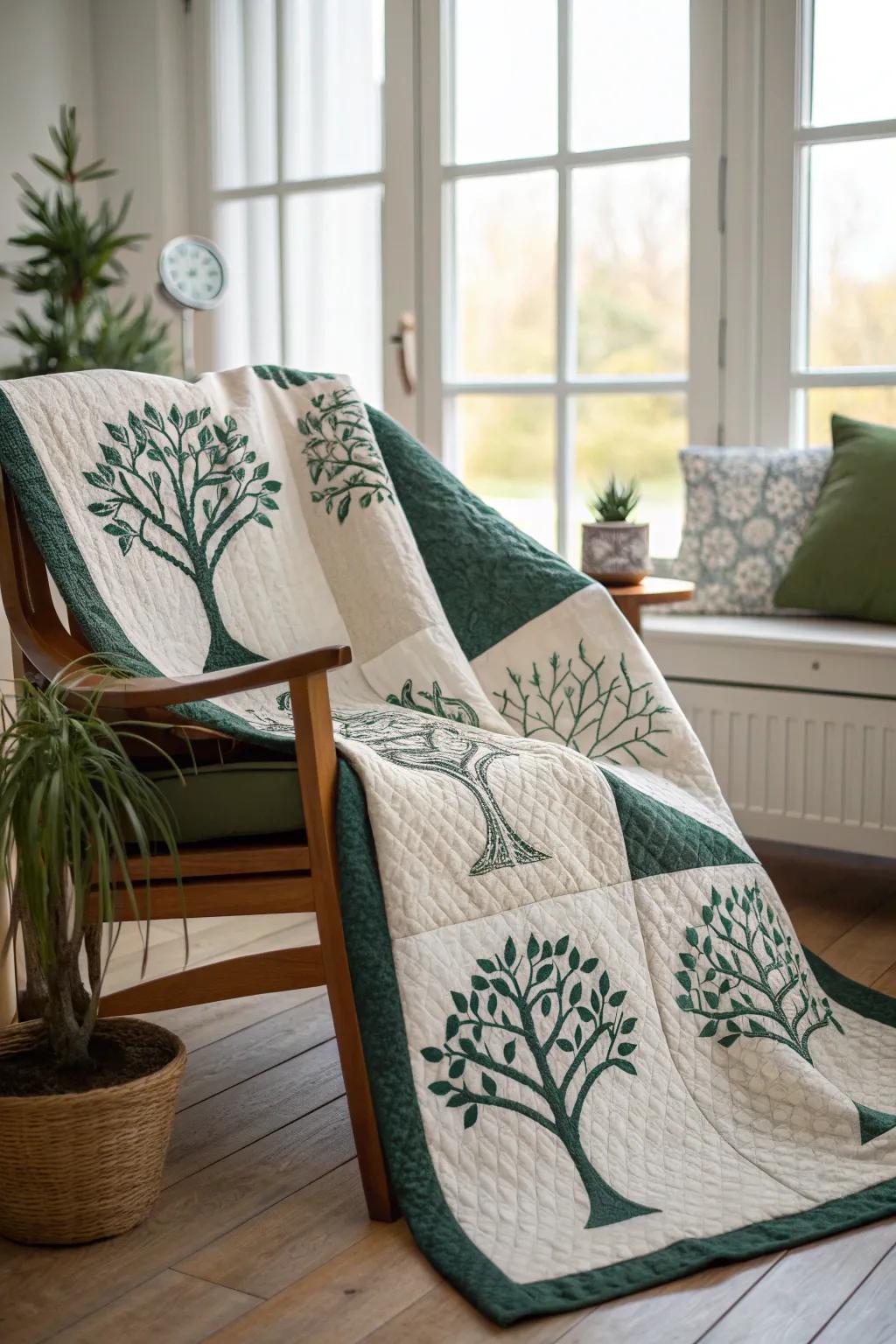 Embrace the festive season with a touch of minimalist elegance—discover tree motif quilts that bring warmth and style to your home.