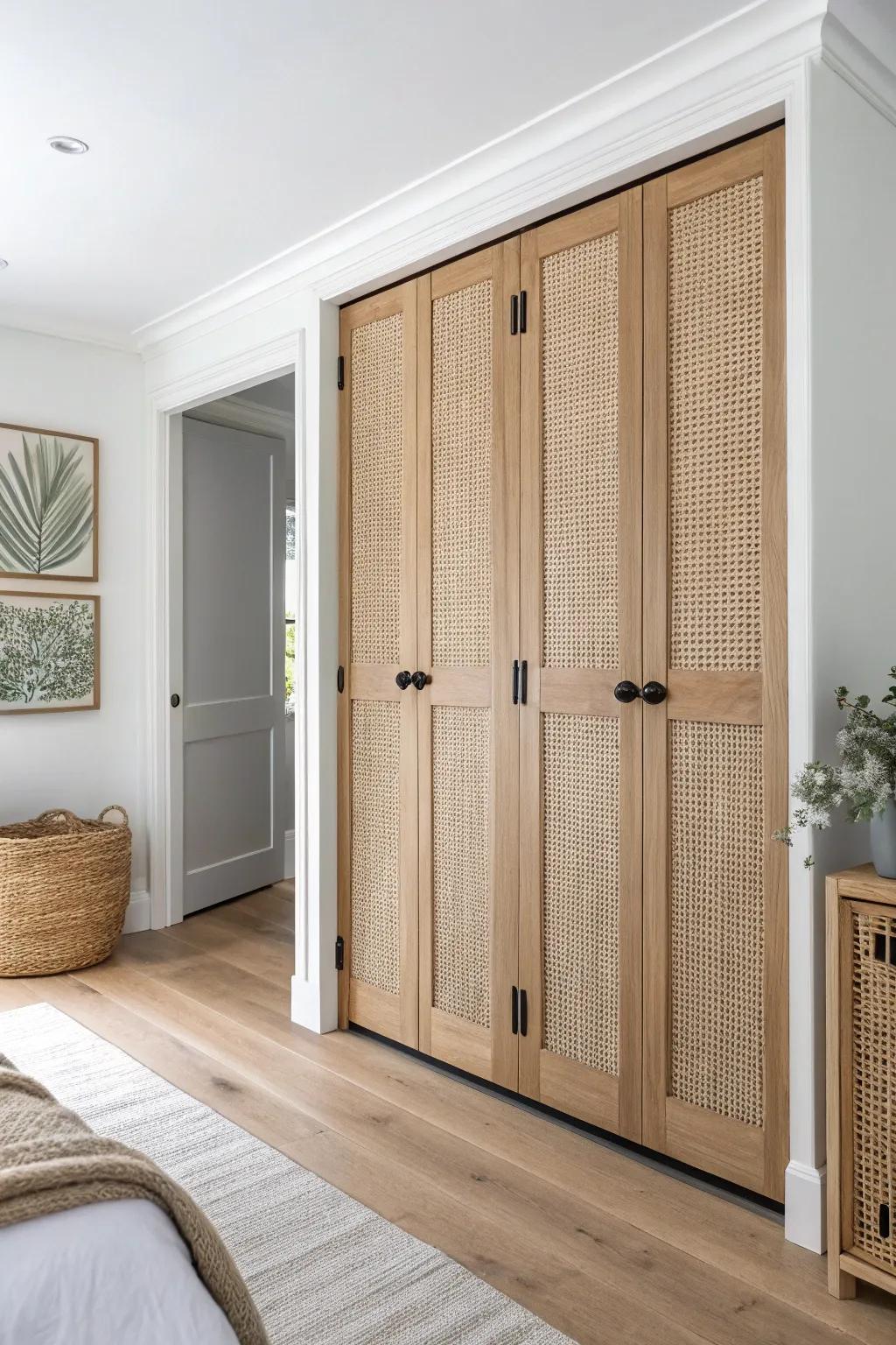 Swap sticky panels for sleek bifold doors: wide access, no floor space sacrificed.