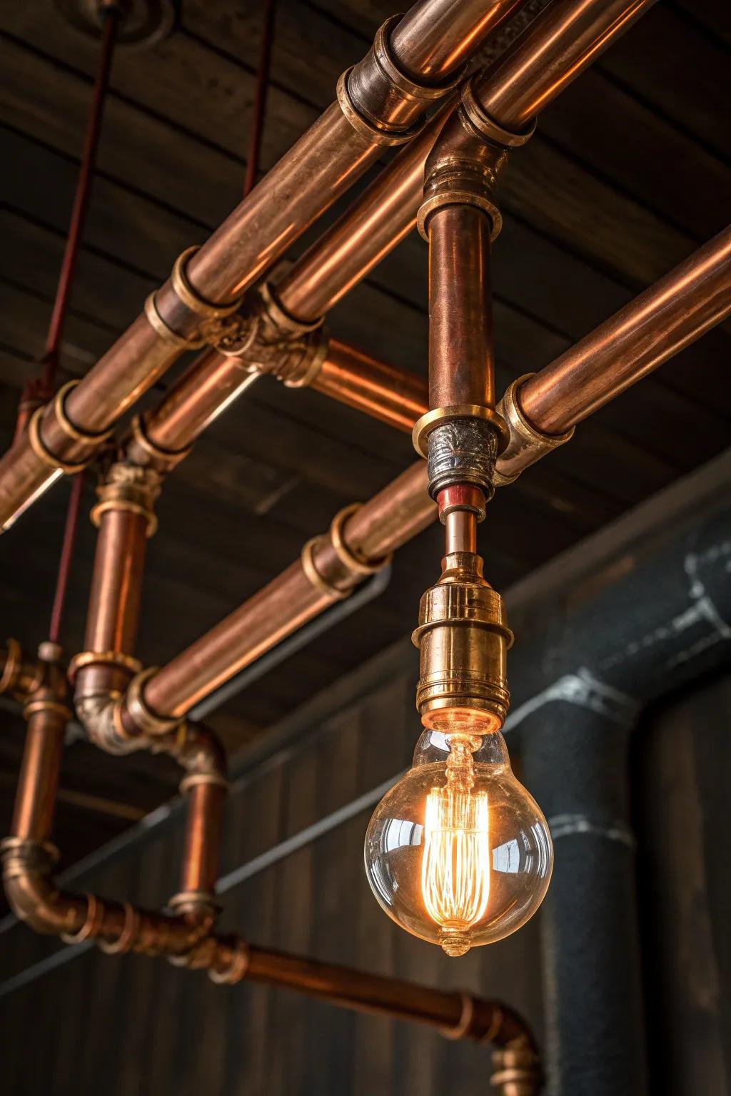 Illuminate your space with handcrafted copper elegance.
