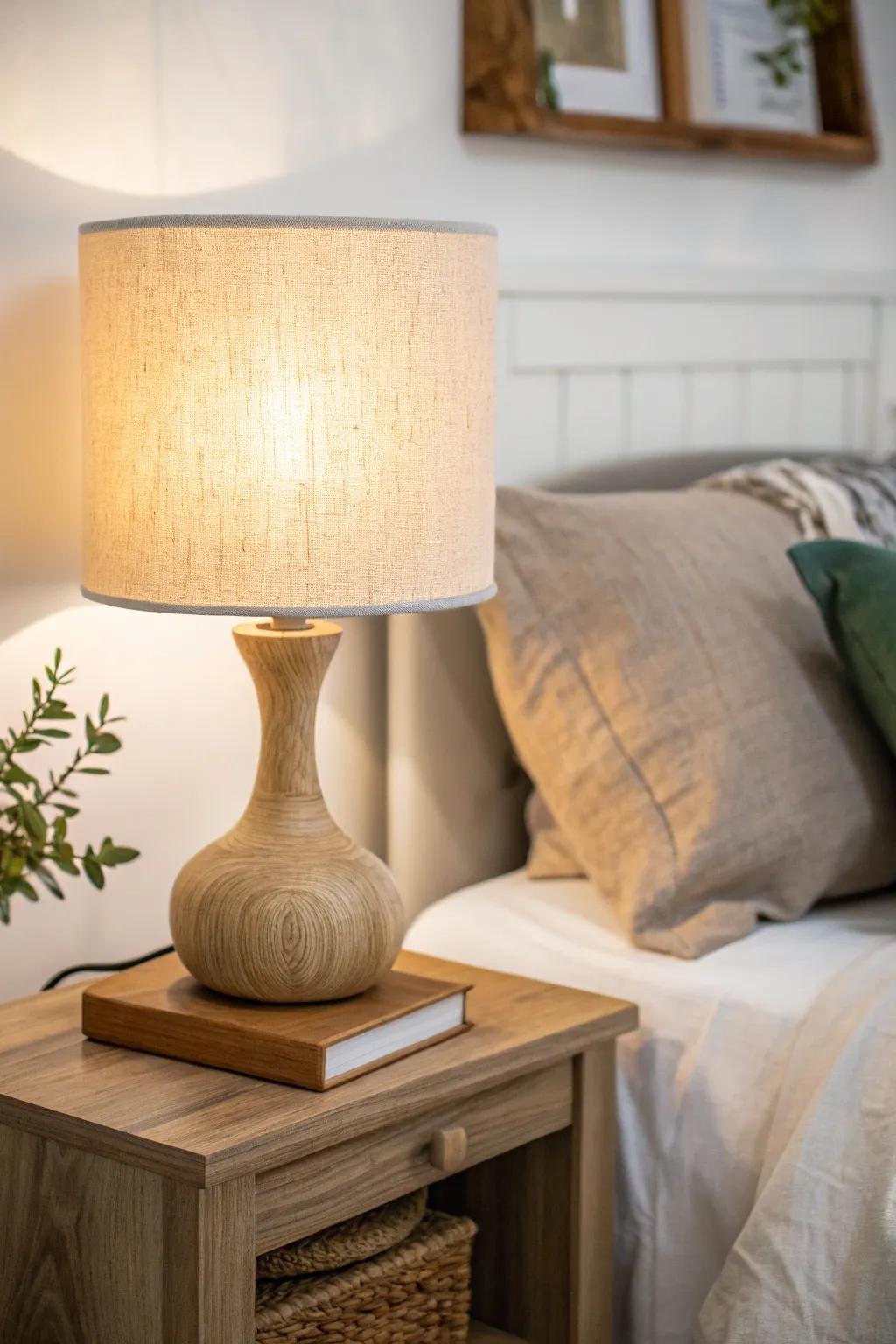 Trade the overhead glare for a warm bedside lamp—instant calm in a small bedroom tonight.