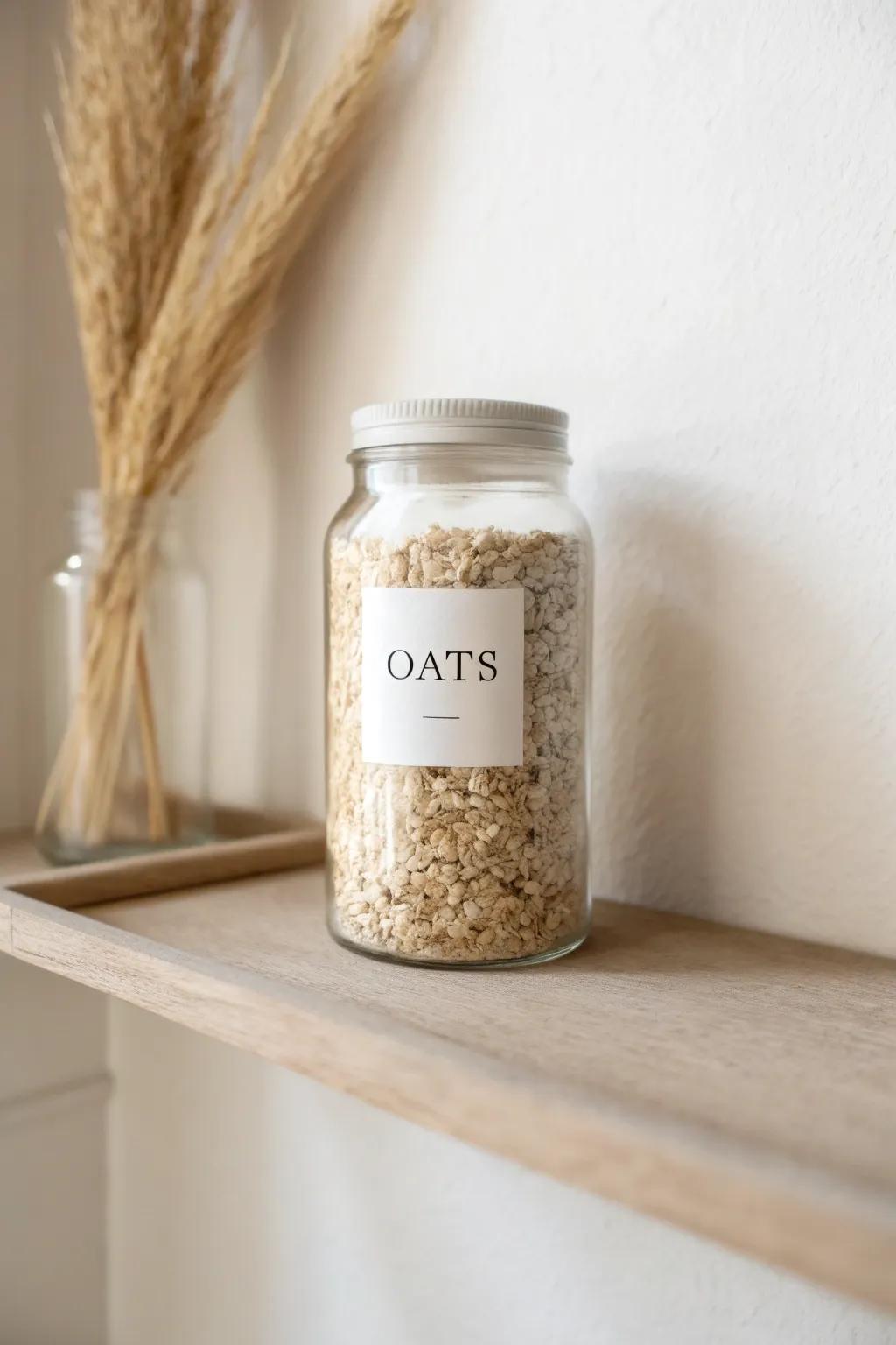 Simple, consistent pantry labels instantly create a clean, shop-like look on any shelf.