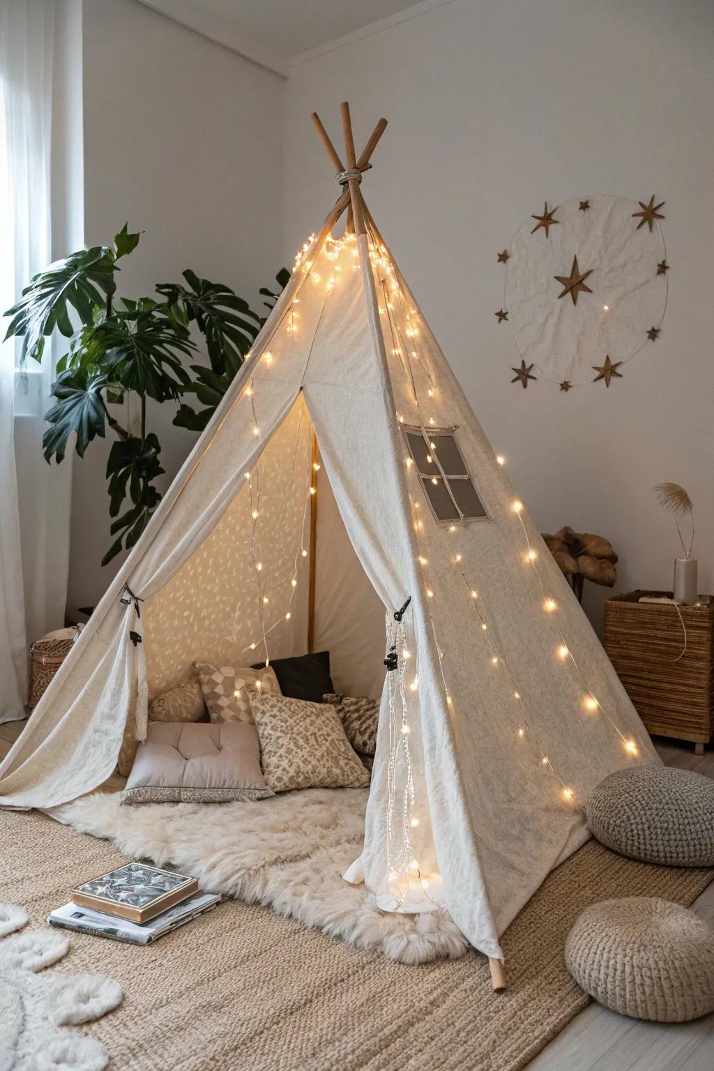 Transform your sleepover into a starlit dream with glow-in-the-dark stars. ✨ #DIYMagic #ScandiBoho