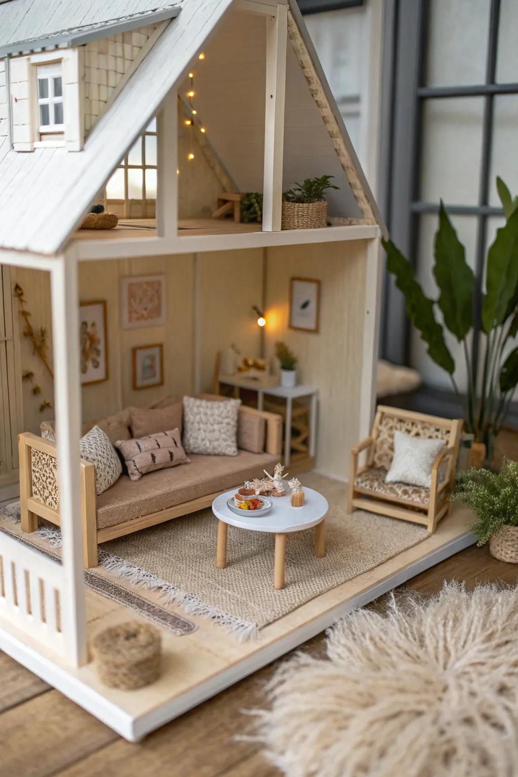 Tiny treasures, big charm: Discover the art of miniature living room design.
