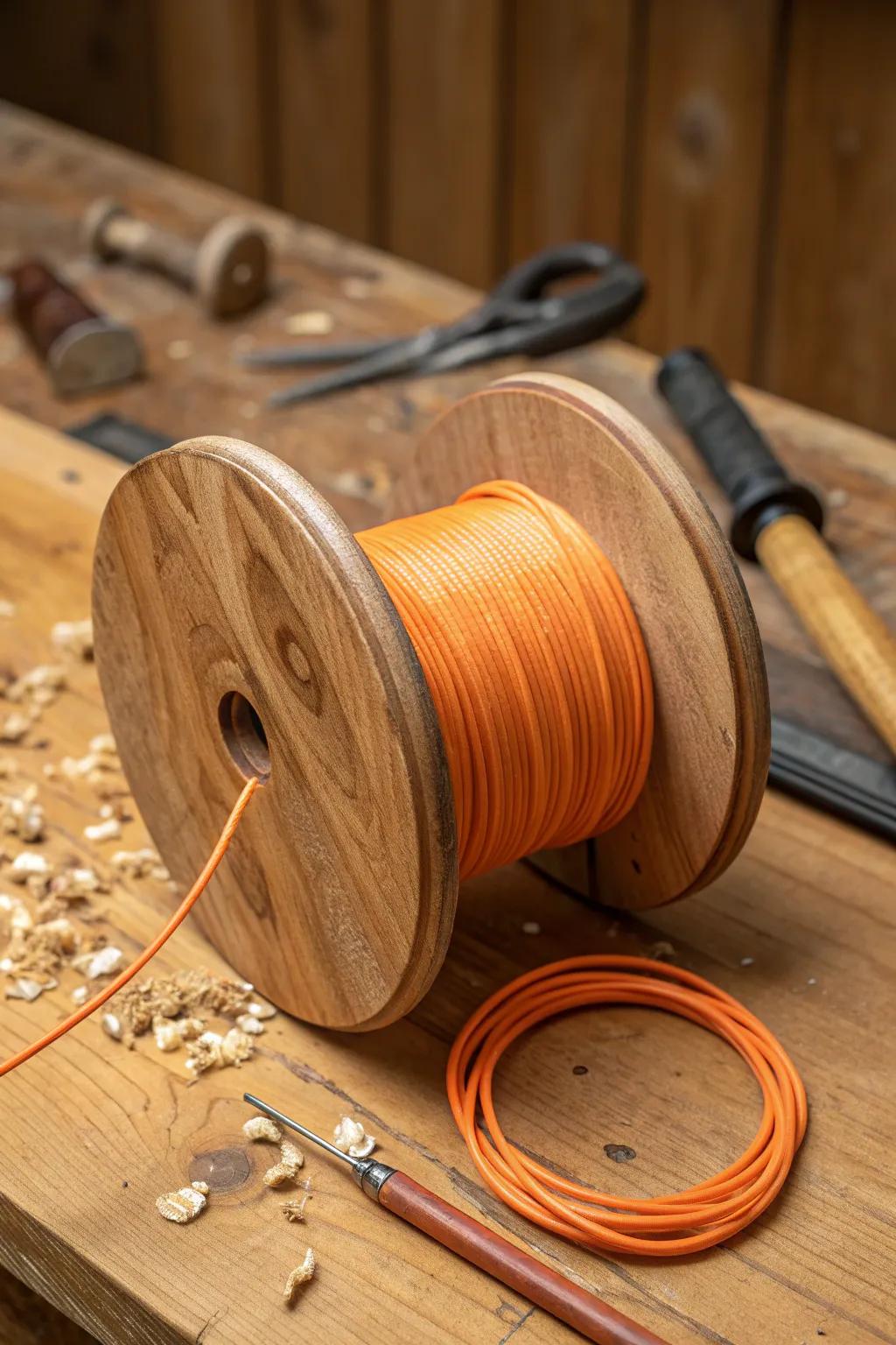 Elevate your cord organization with handcrafted wooden reels that combine functionality with artisanal charm.
