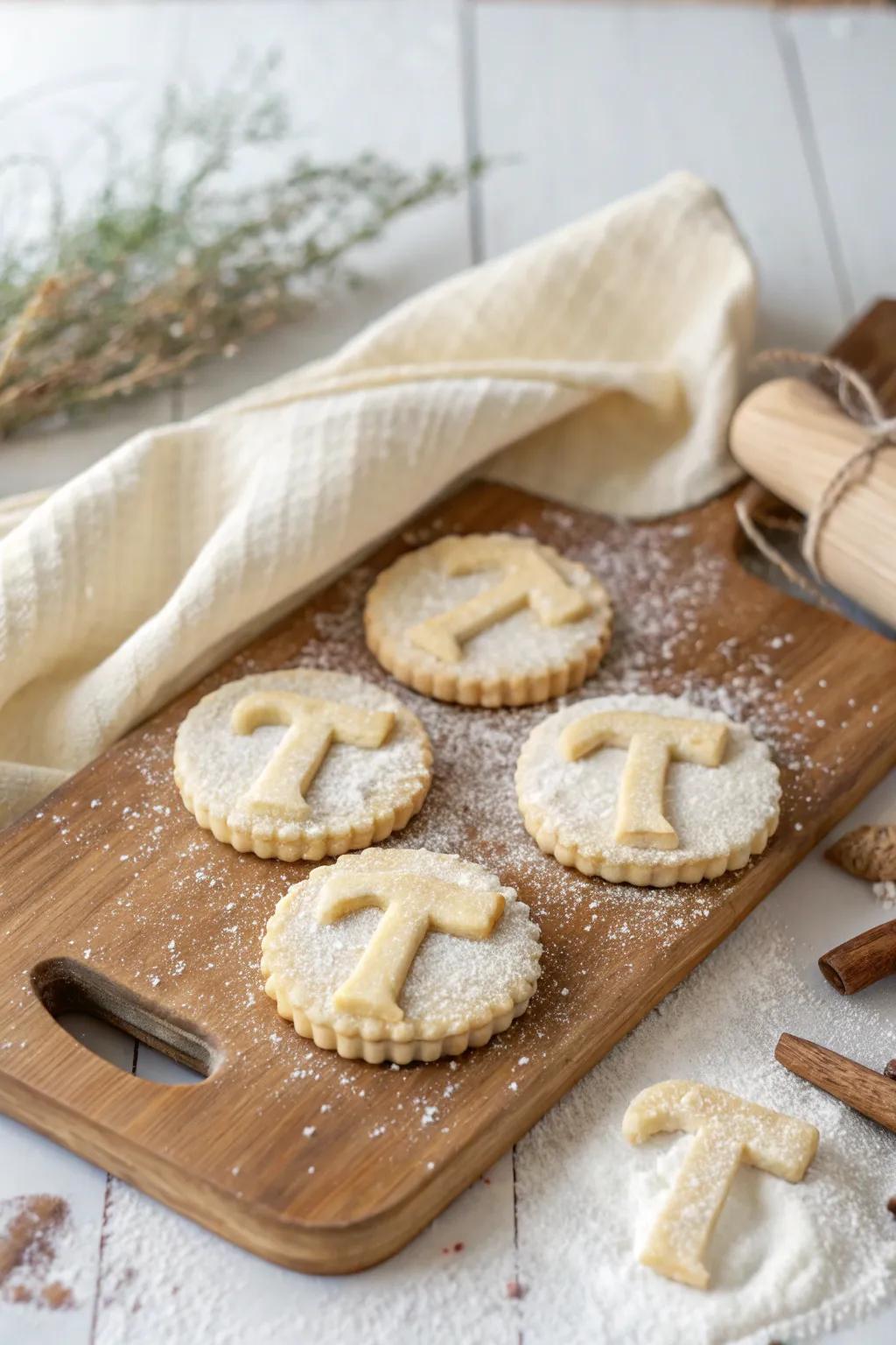 Delight your favorite math teacher with these charming pi-shaped cookies, baked with love and creativity.