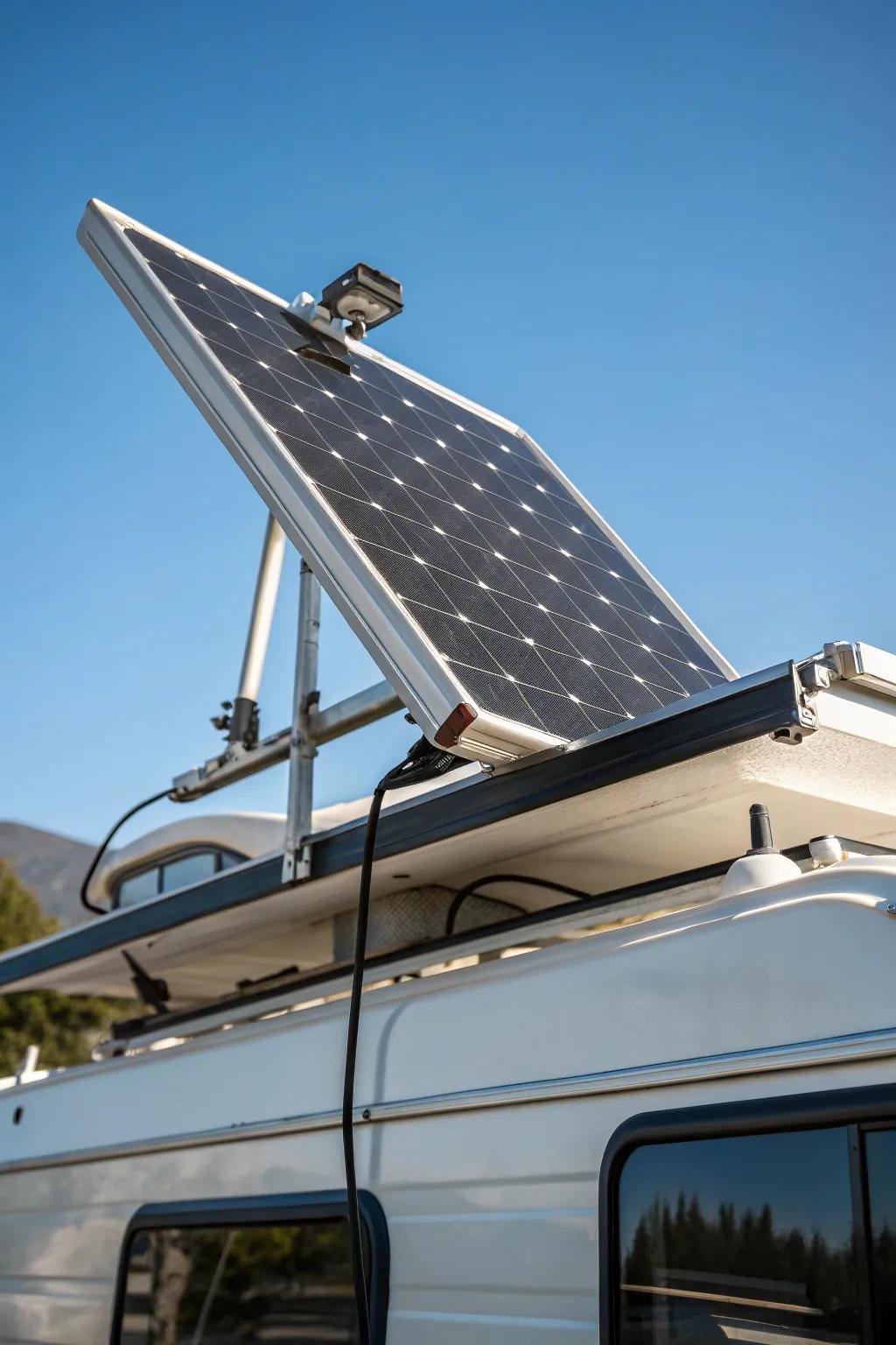 Harness the sun's power with precision: Embrace the tilt of expertly crafted solar panels.