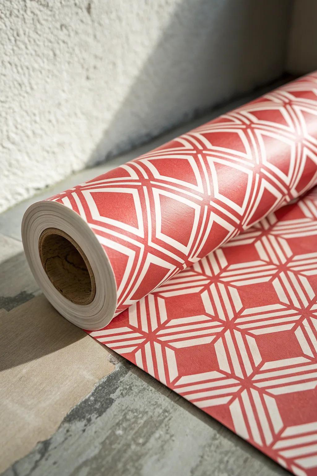 Transform any space with bold geometric peel-and-stick wallpaper.