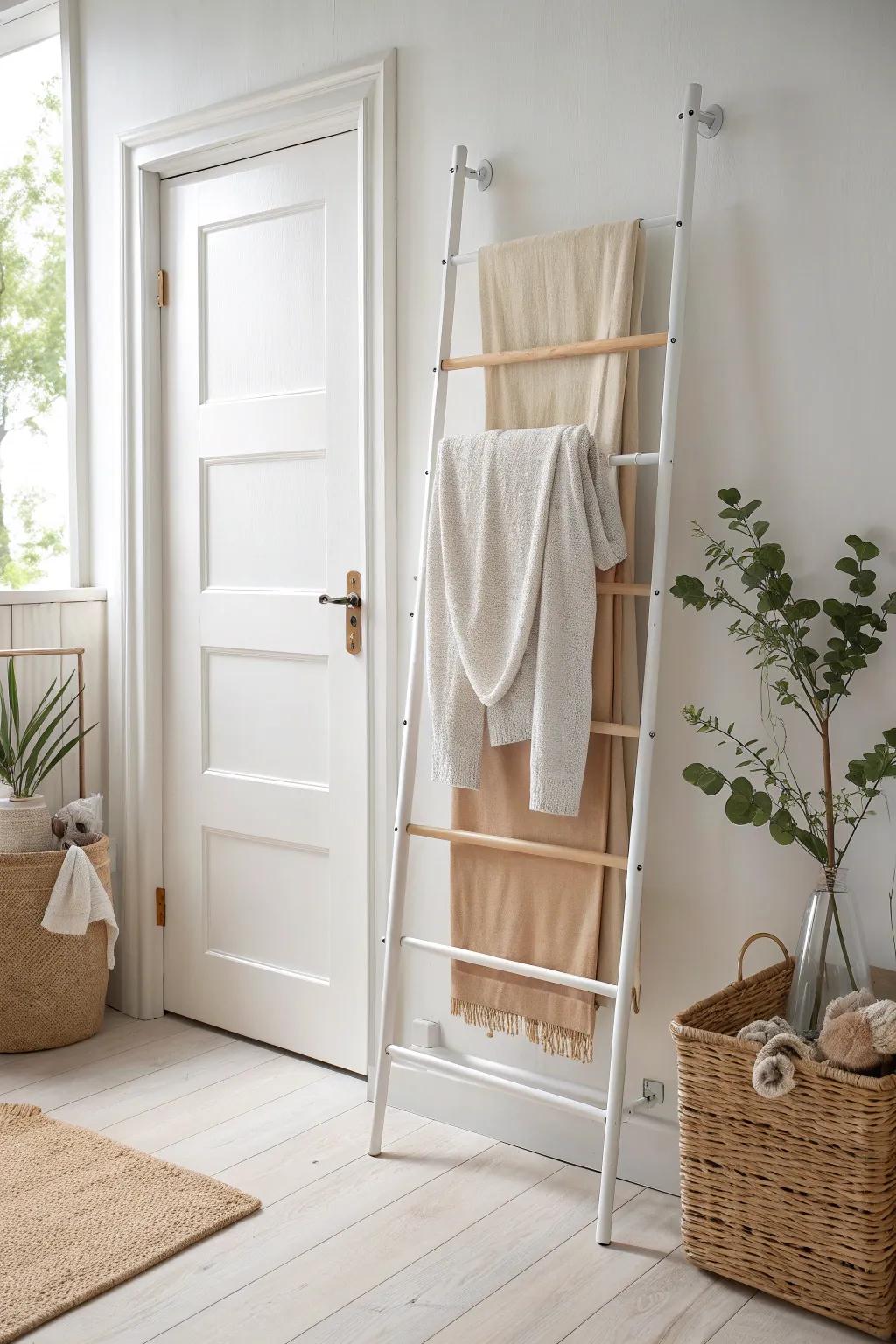 Space-saving over-the-door drying rack: airy, minimal, and perfect for delicate laundry.