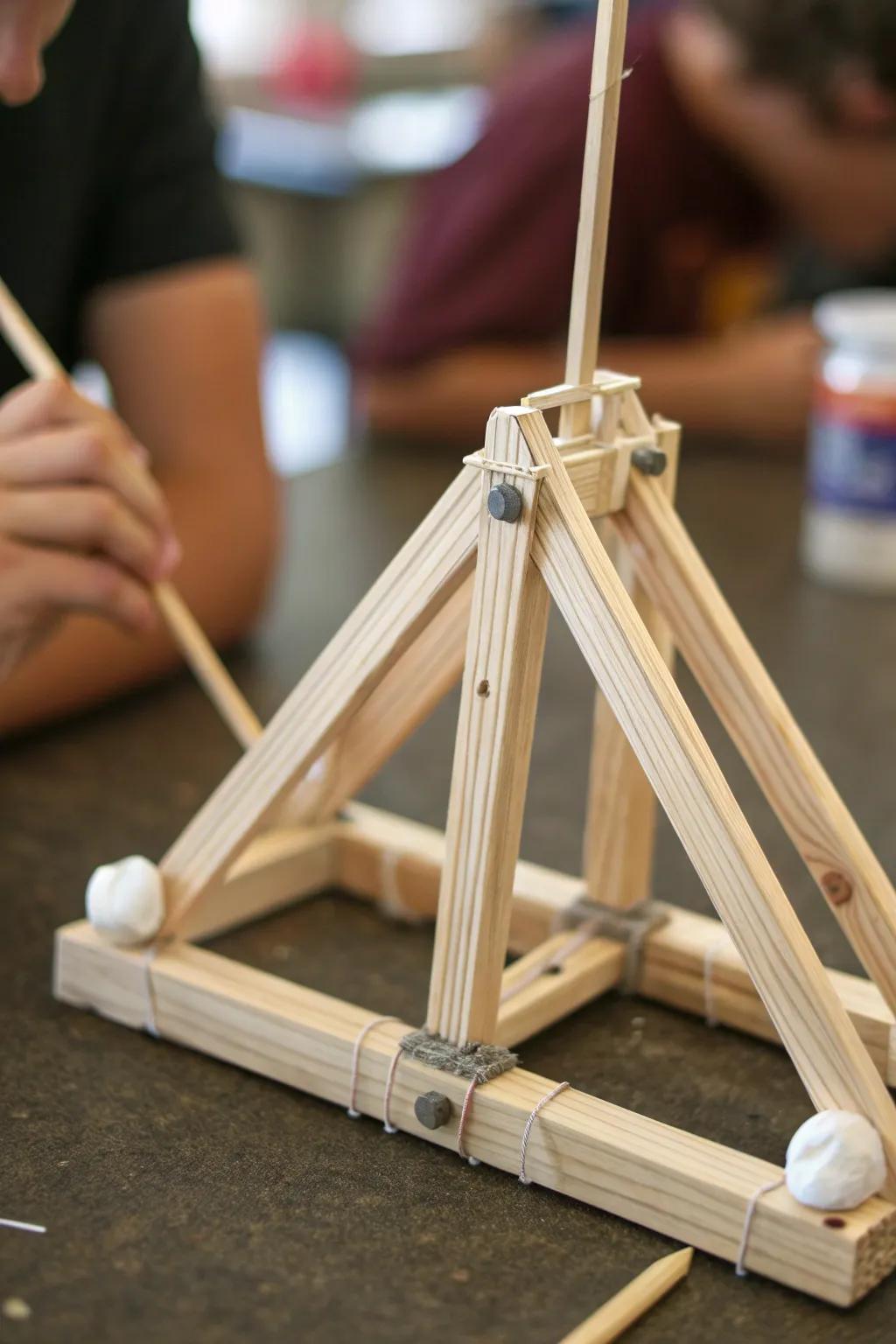 Master the art of marshmallow warfare with a rock-solid triangular base. Elevate your craftsmanship skills!