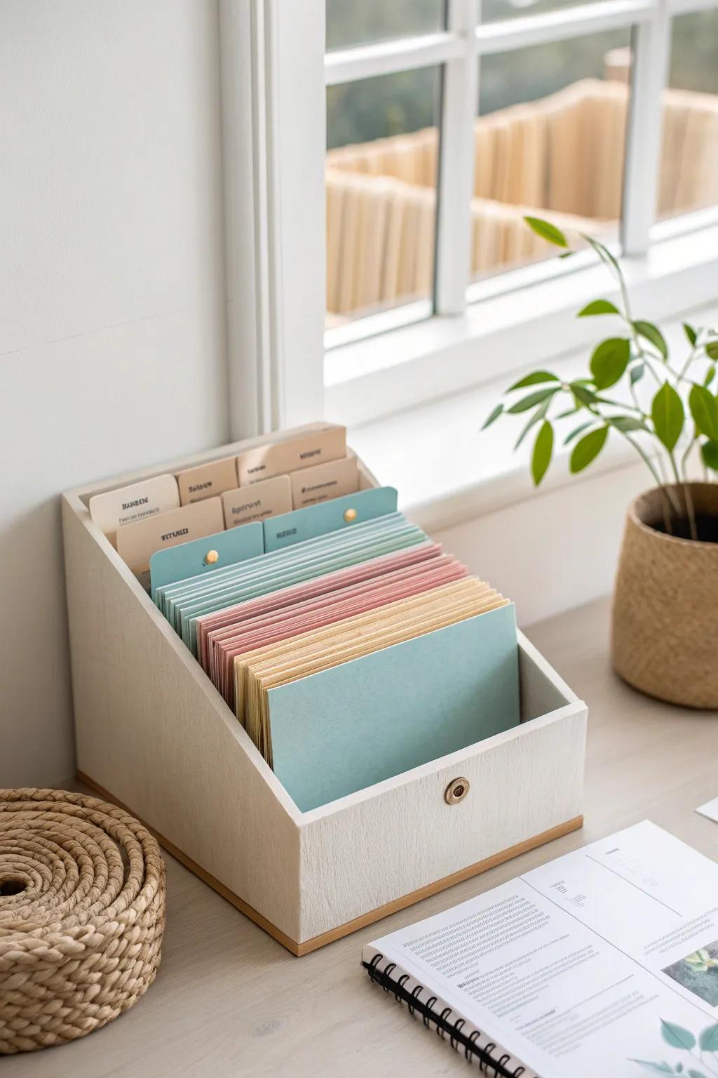 Color-coded folder tabs keep your filing system fast, calm, and beautifully organized.