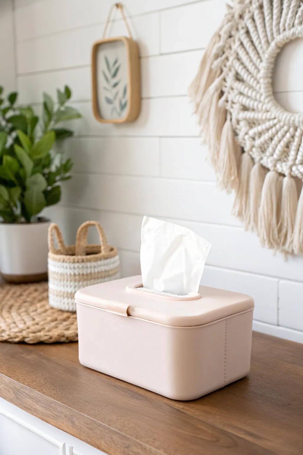 Transform clutter into elegance with this simple baby wipes box hack for tidy storage!
