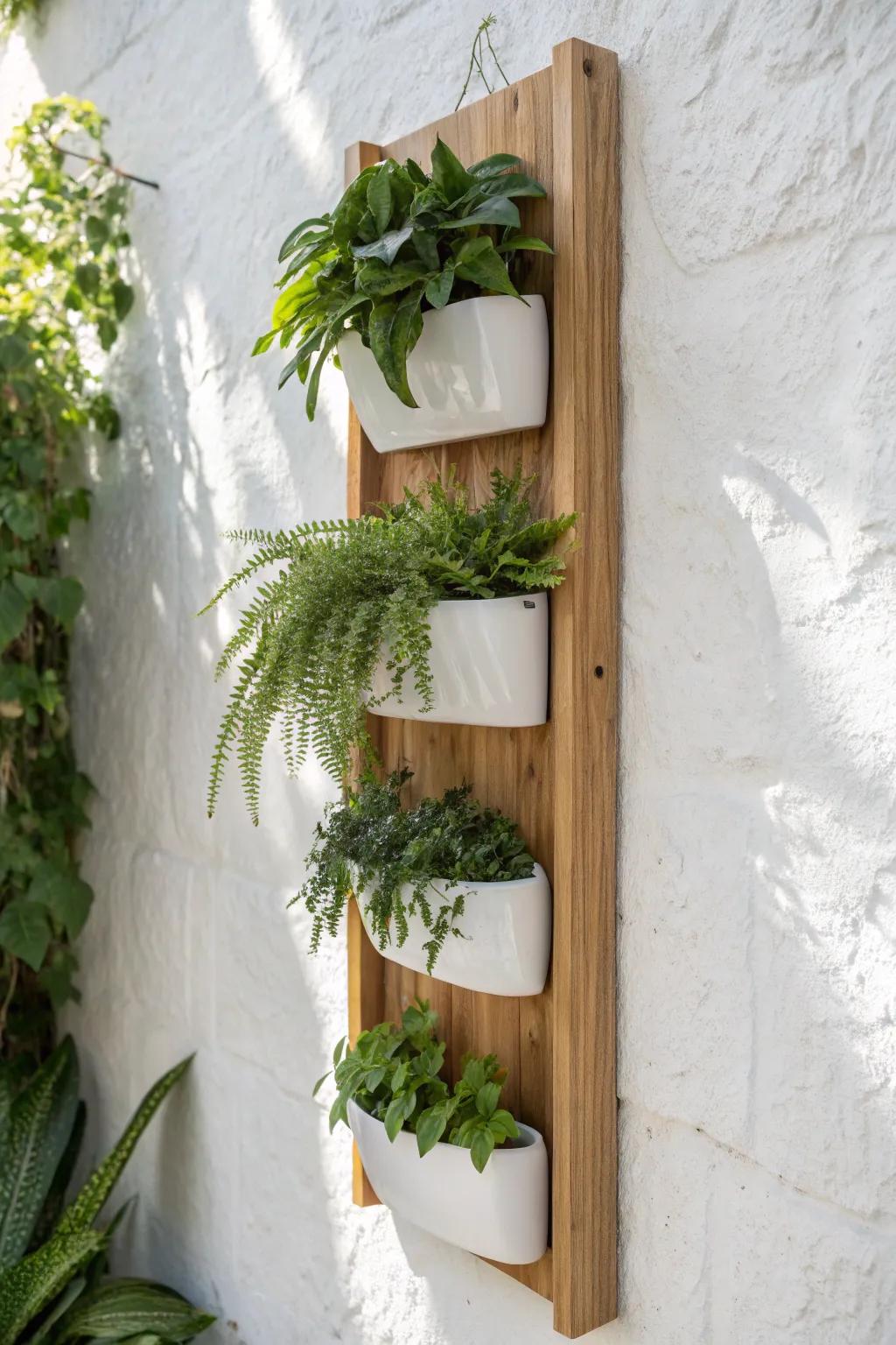 Vertical wall planter = lush garden vibes in a tiny space, without losing a single step of room.
