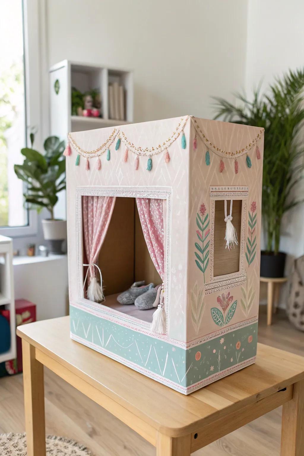 Unleash creativity with a DIY cardboard box theater, where imagination takes center stage.