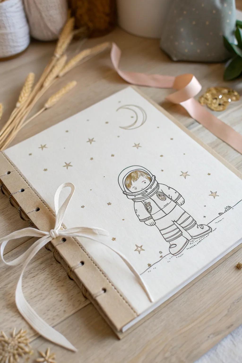 Dream Big: A minimalist scrapbook page capturing the hopes and aspirations of little dreamers.