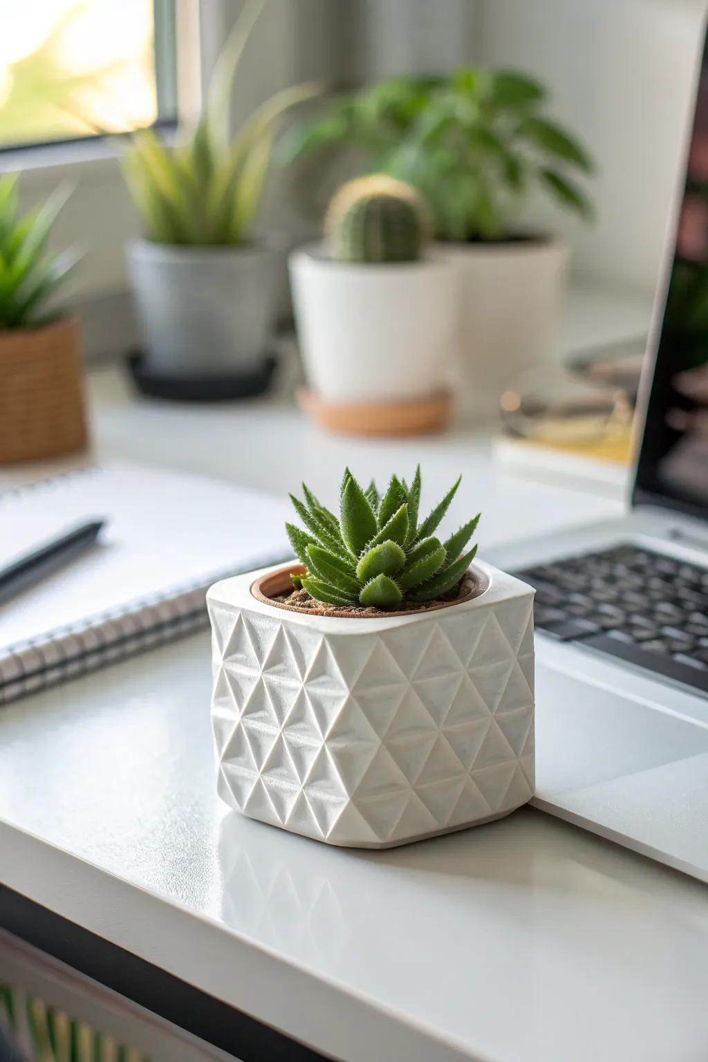 Elevate your workspace with a touch of nature and modern design. 🌿