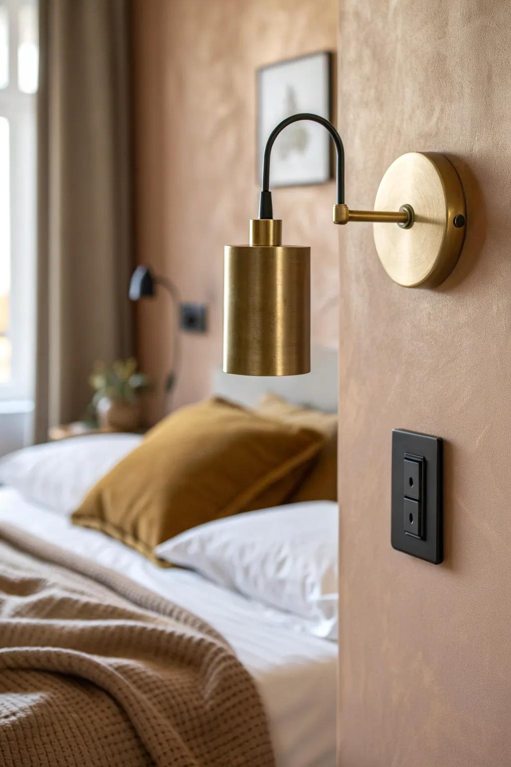 Warm taupe + brass accents: the easiest way to get that cozy, boutique-hotel bedroom glow.