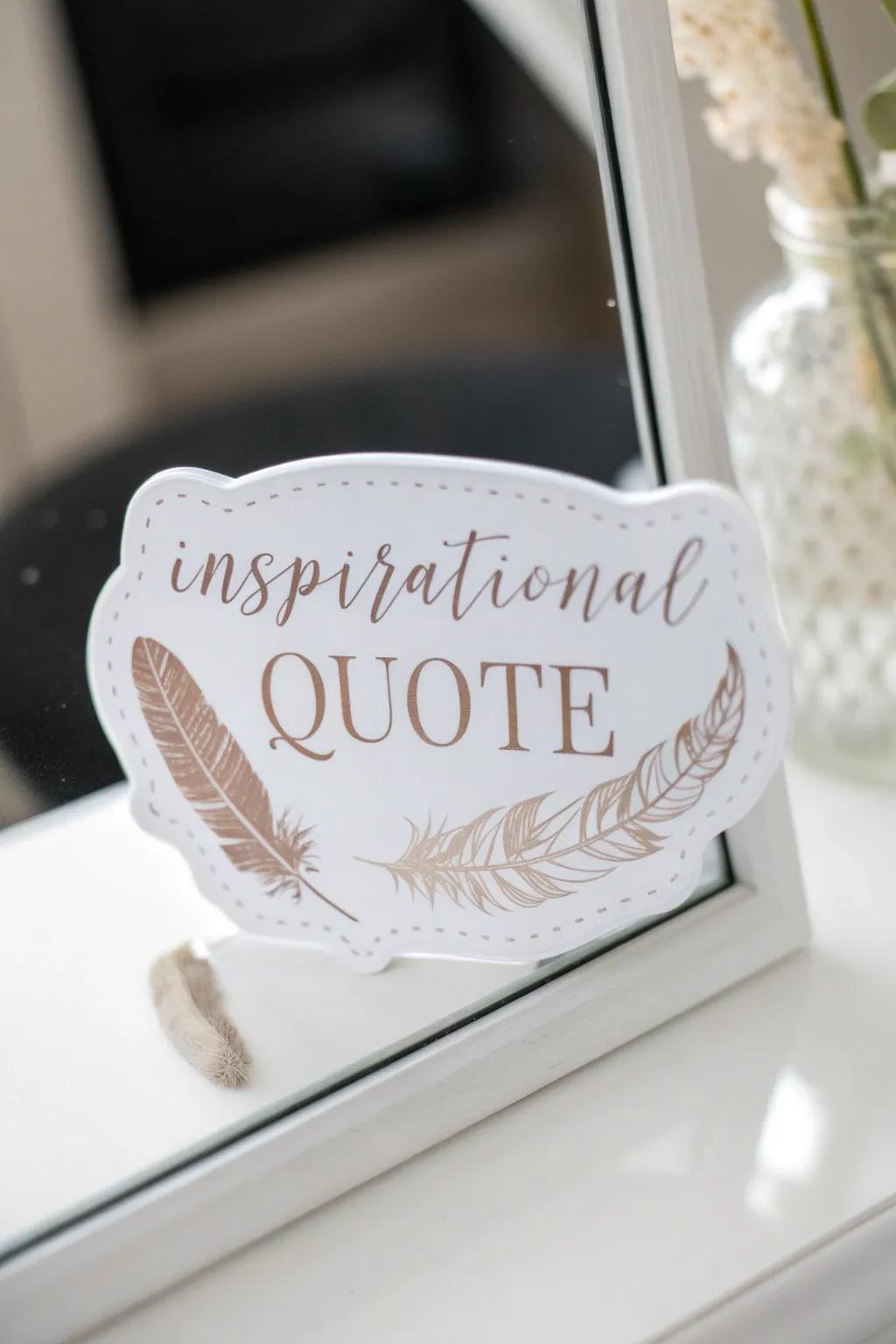 Start your day with inspiration—stick it to your mirror!