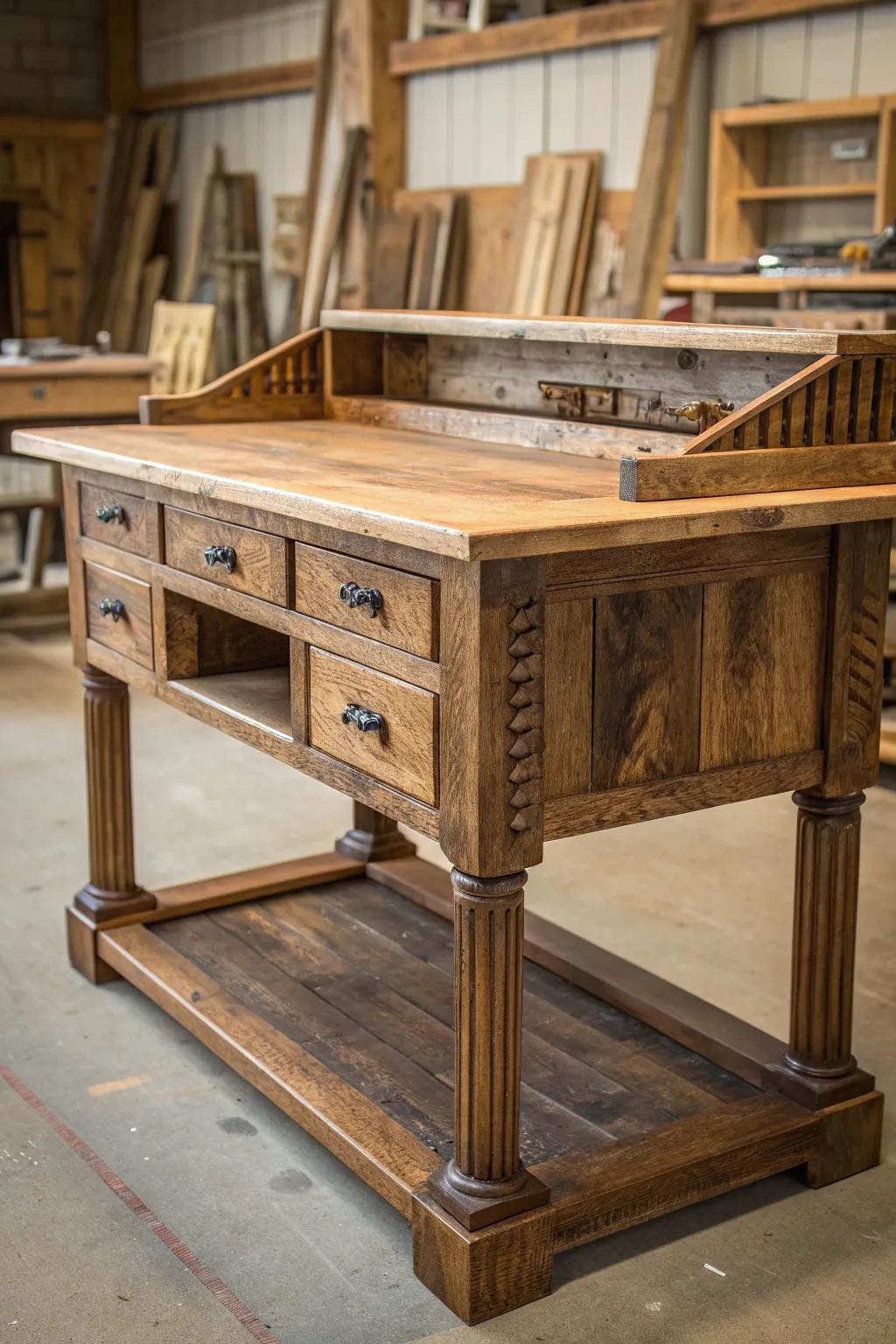Craft your perfect workspace with a DIY desk base that embodies your style and skill.