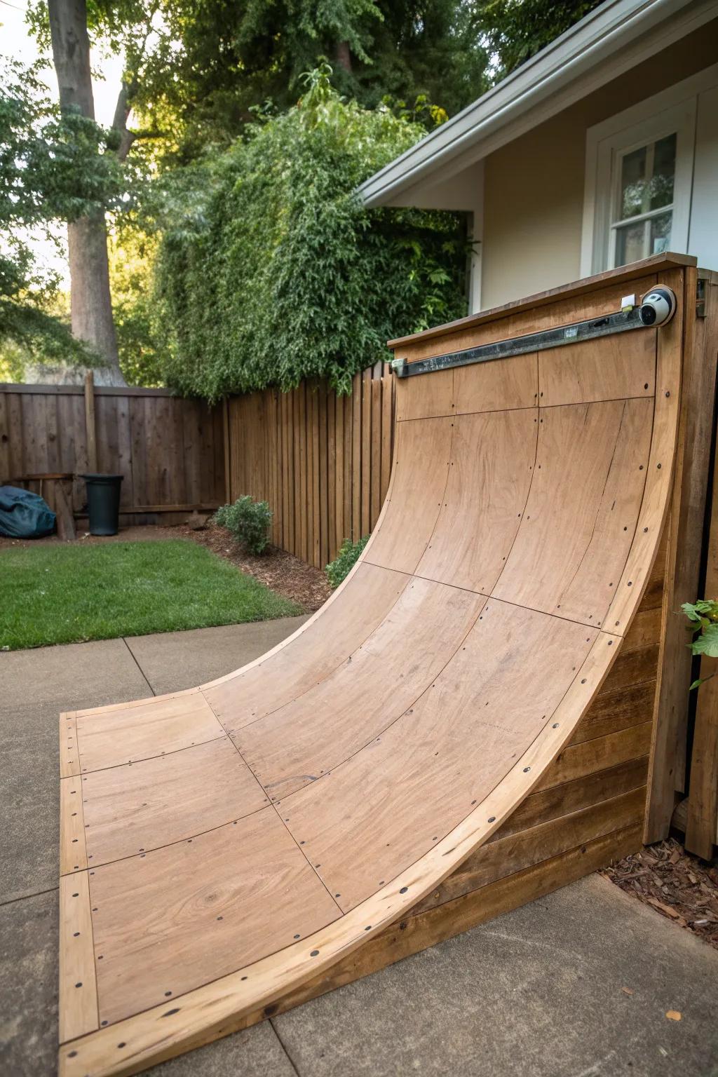 Elevate your skate sessions with a handcrafted mini half-pipe. Perfect for tight spaces and endless fun!