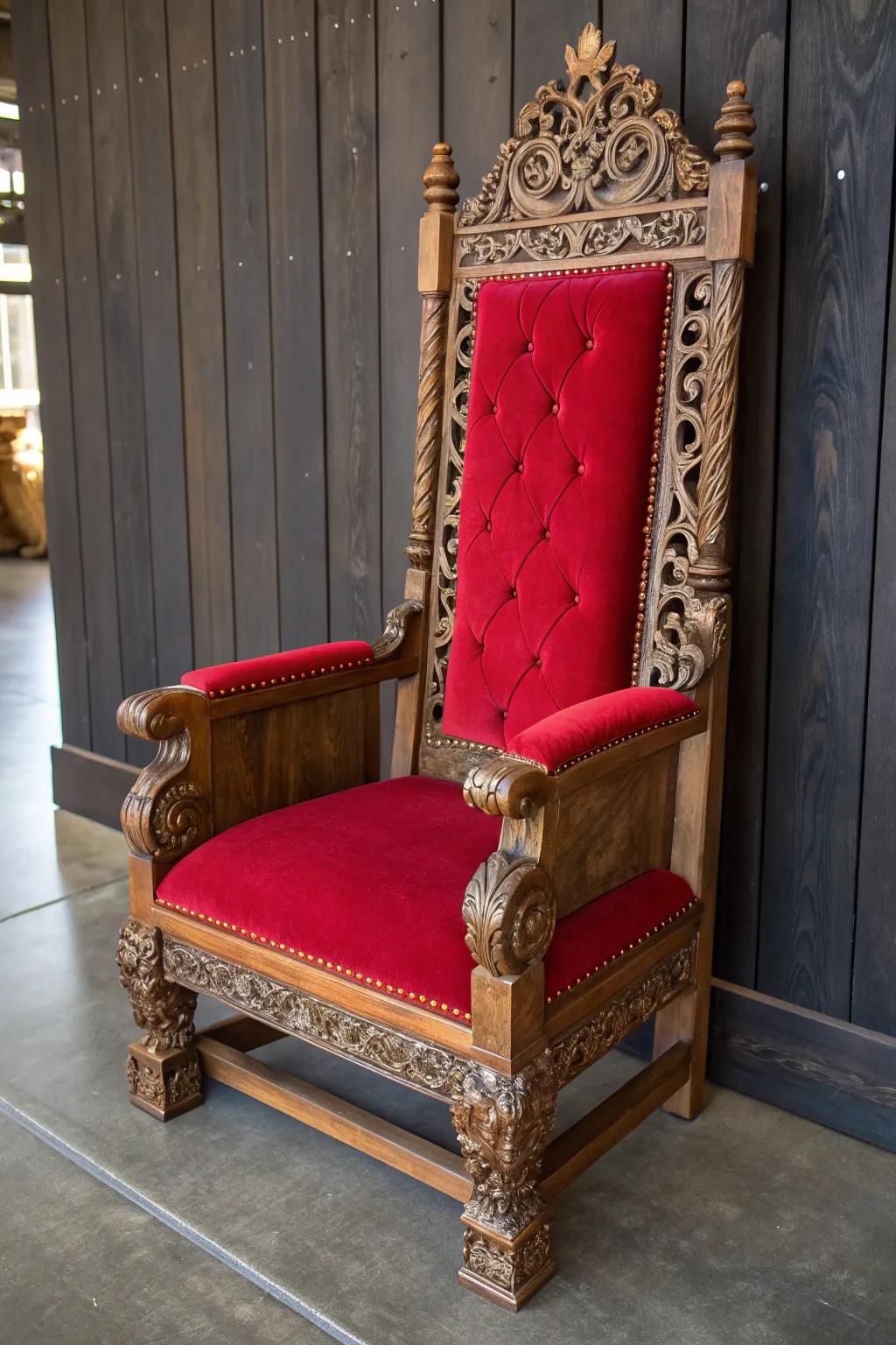 Elevate your space with a bold splash of royal red—experience the majesty of handcrafted elegance.