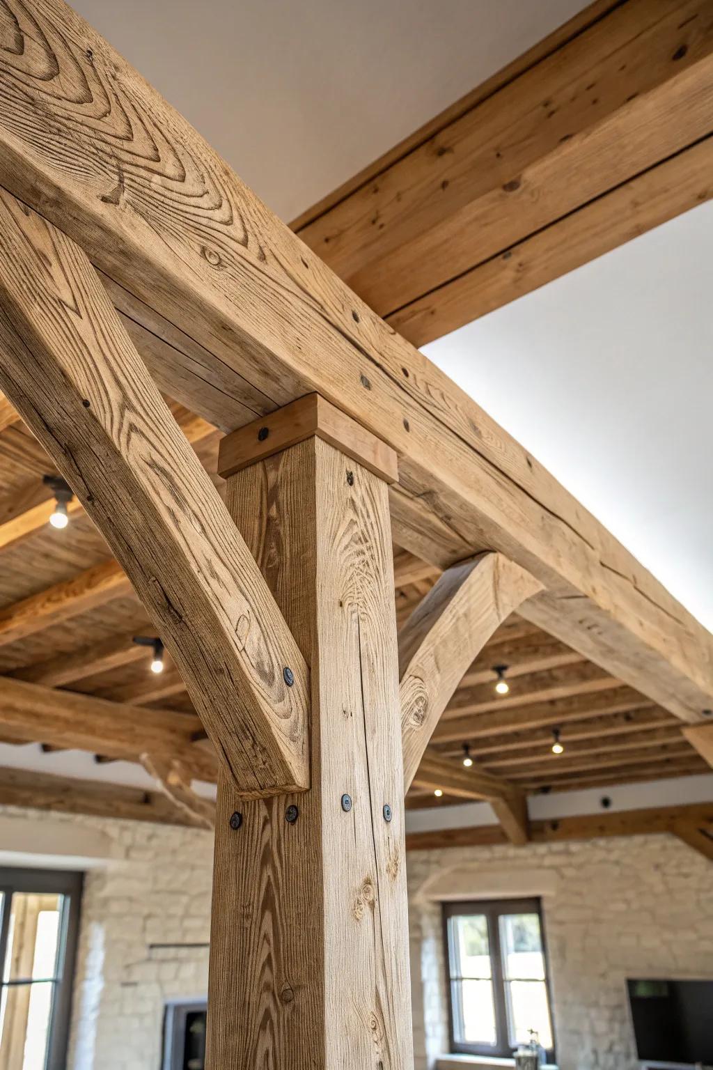 Elevate your space with the elegance of handcrafted beam accents.