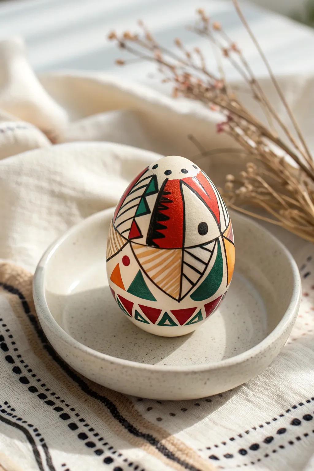 Transform your Easter eggs into mini masterpieces with bold, abstract designs.