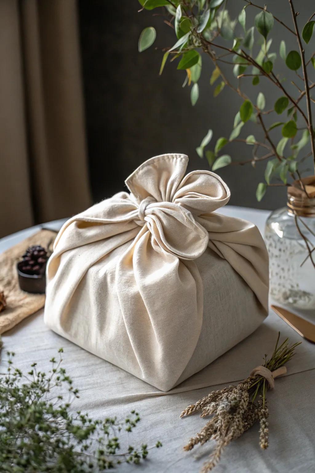 Embrace vintage charm with a fabric wrap: a sustainable and stylish way to gift.