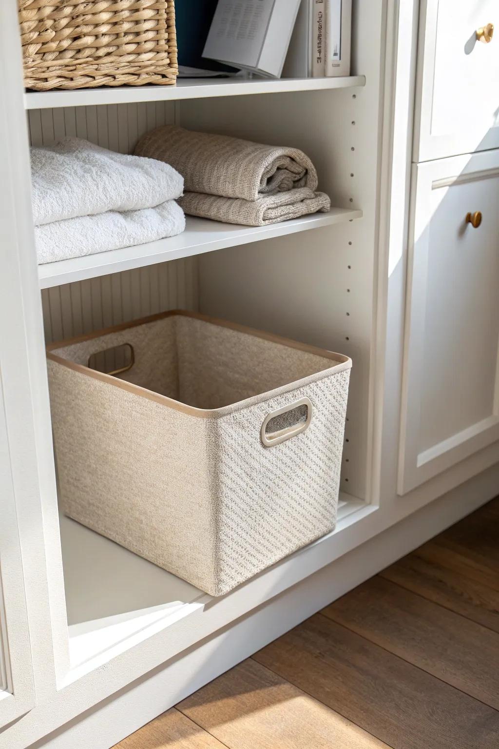 Turn deep shelves into easy drawers with one sturdy pull-out bin—no more digging.