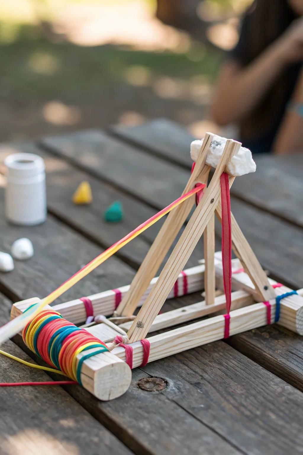 Unleash your creativity with this colorful catapult masterpiece!