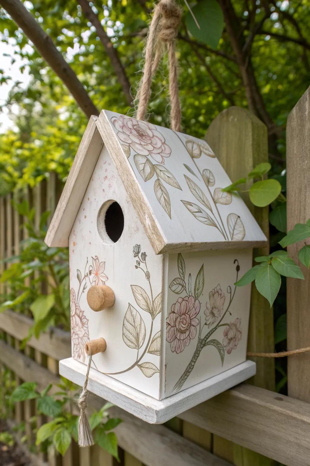 Transform a simple milk carton into a charming birdhouse that blends Scandinavian minimalism with boho elegance.