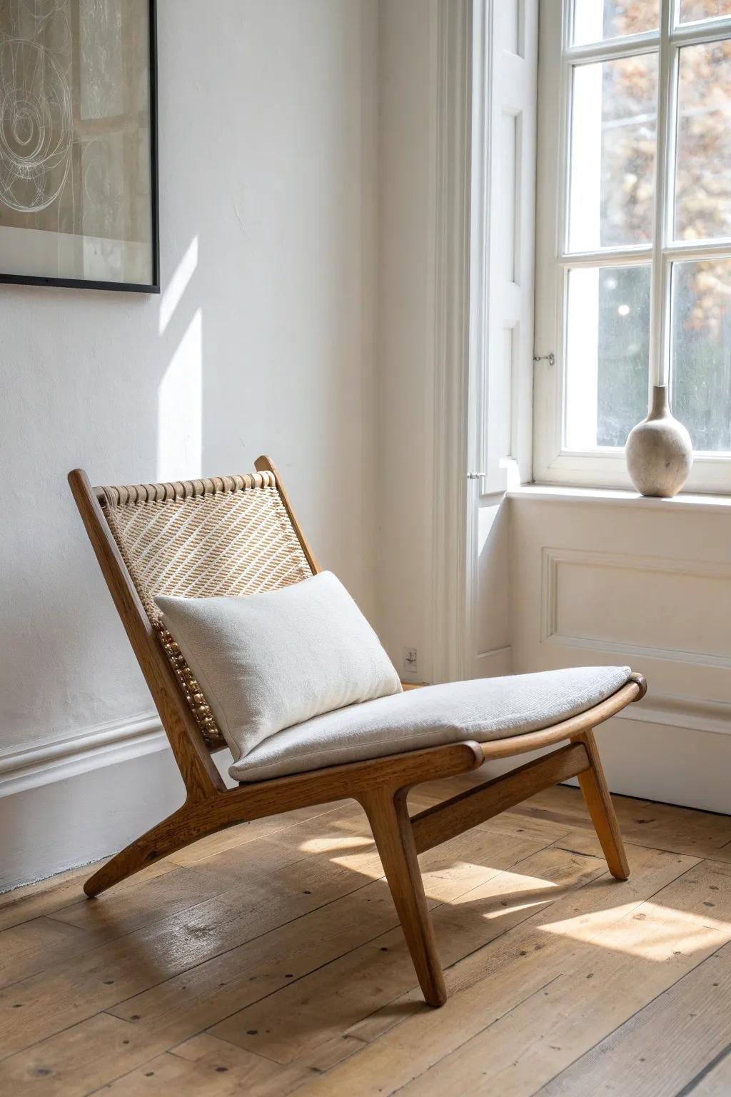 Low-profile, leggy furniture keeps sightlines open—instant airy minimalist vibes.