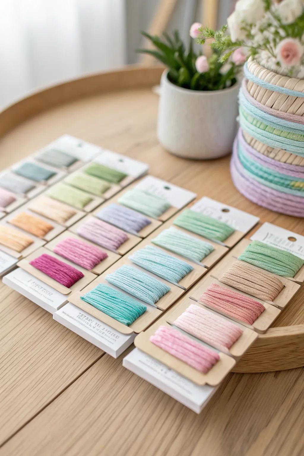 Elevate your needlepoint game with organized thread cards—where simplicity meets beauty.