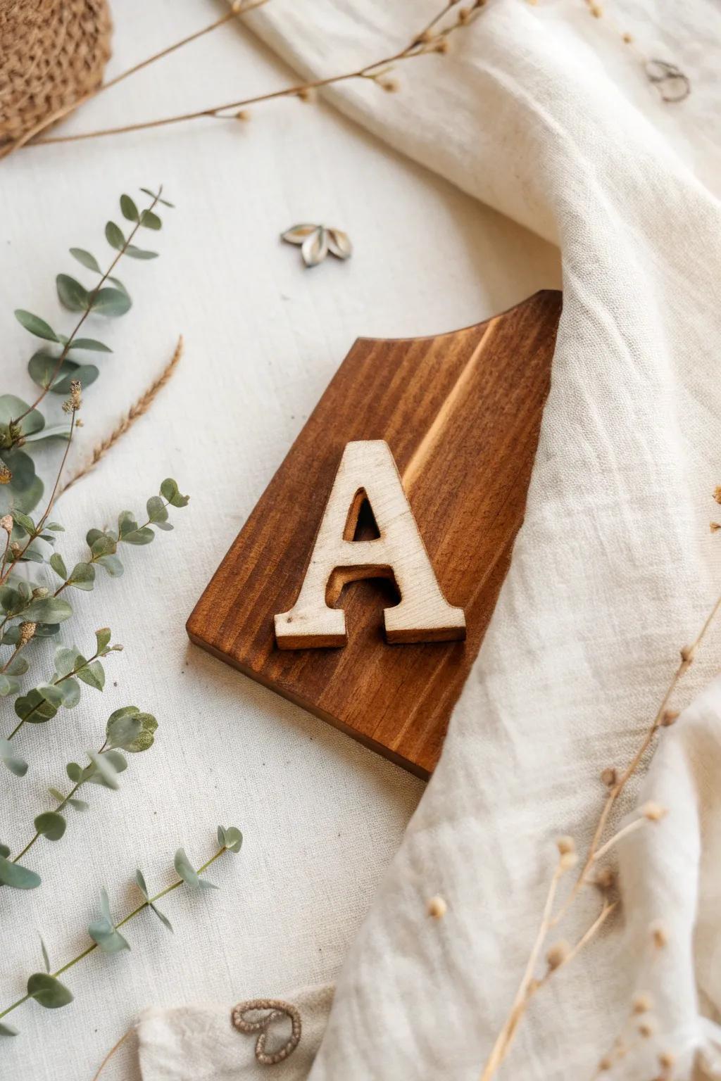 Embrace the rustic charm with beautifully painted wooden letters, where simplicity meets elegance.