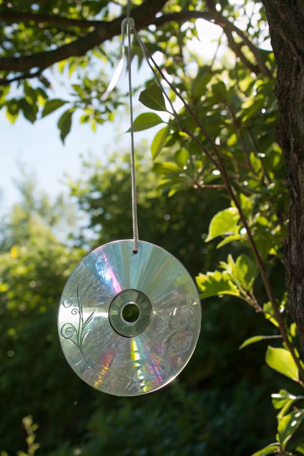 Transform old CDs into enchanting garden jewels with these stunning wind spinners.