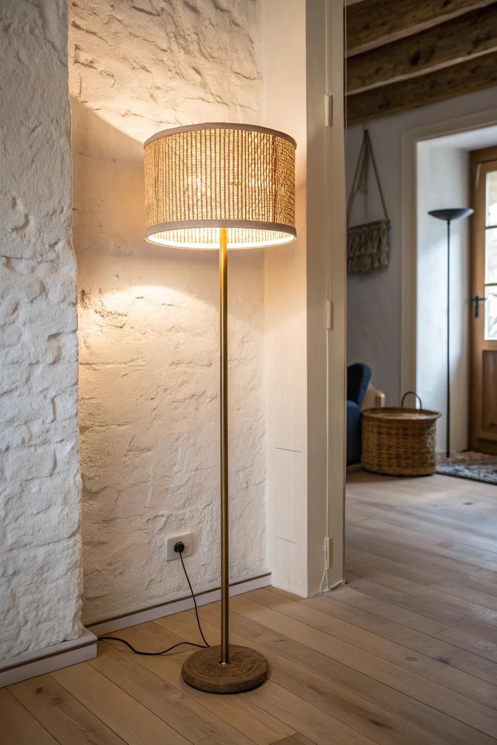 Swap harsh overheads for a warm floor lamp—instant cozy “pools of light” in small spaces.