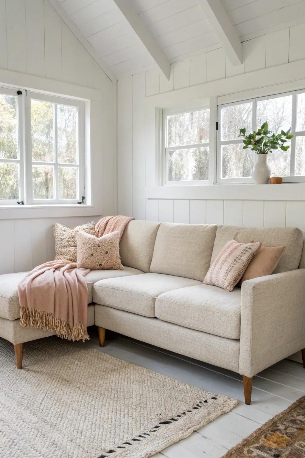 Compact corner sectional = maximum lounge space, minimal footprint—your small den’s cozy upgrade.