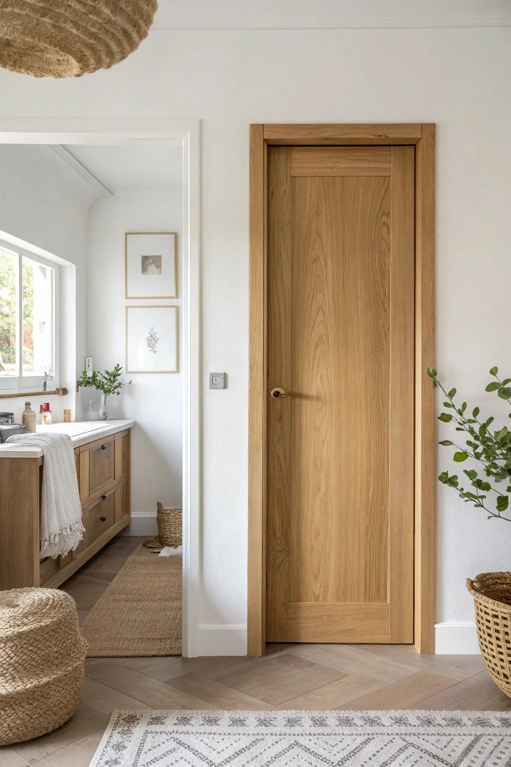 Swap a swing door for a pocket door—instant breathing room for the tiniest en suite.