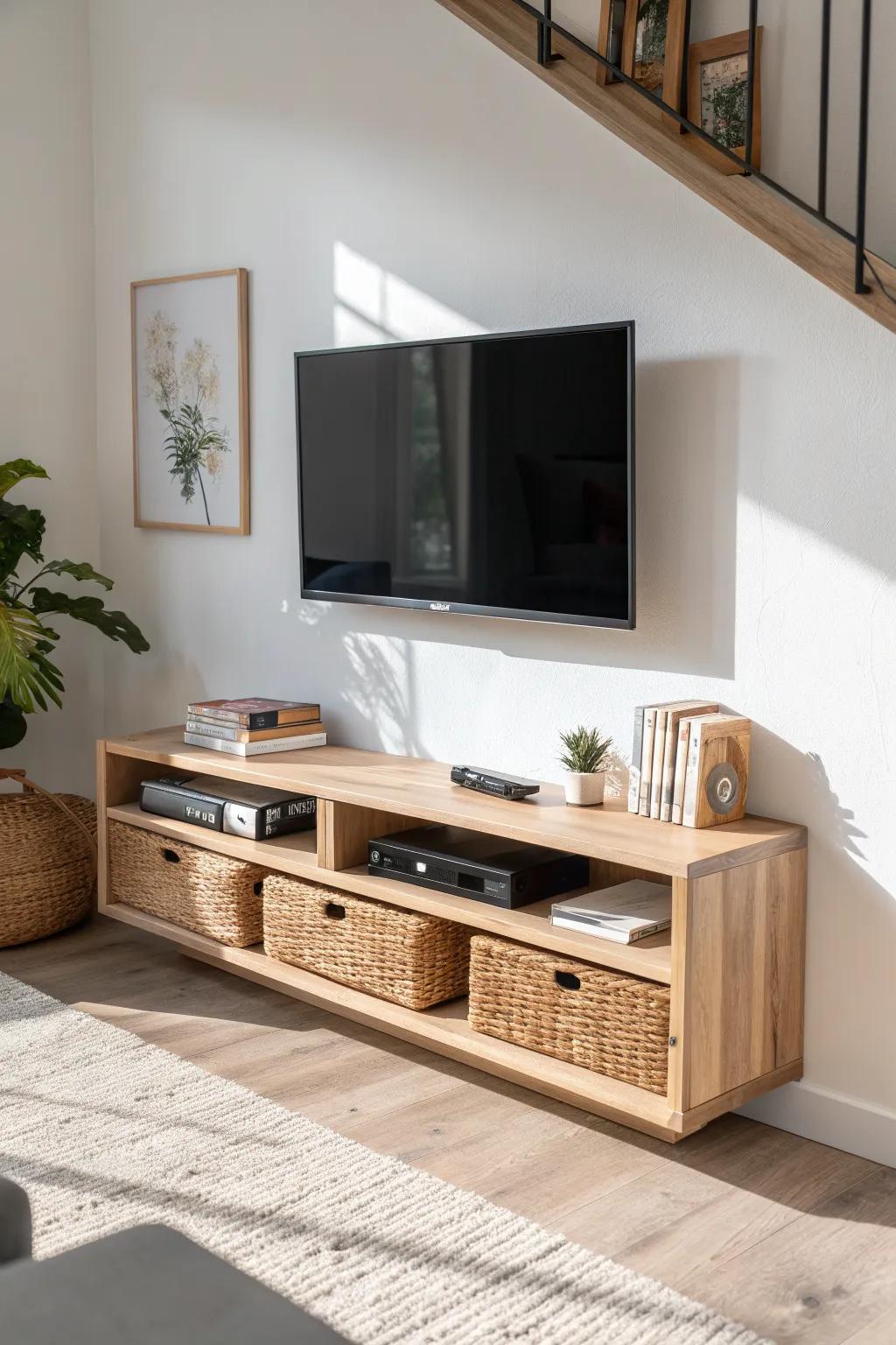 Ditch the bulky TV stand—go wall-mounted for a cleaner look and instantly bigger space.
