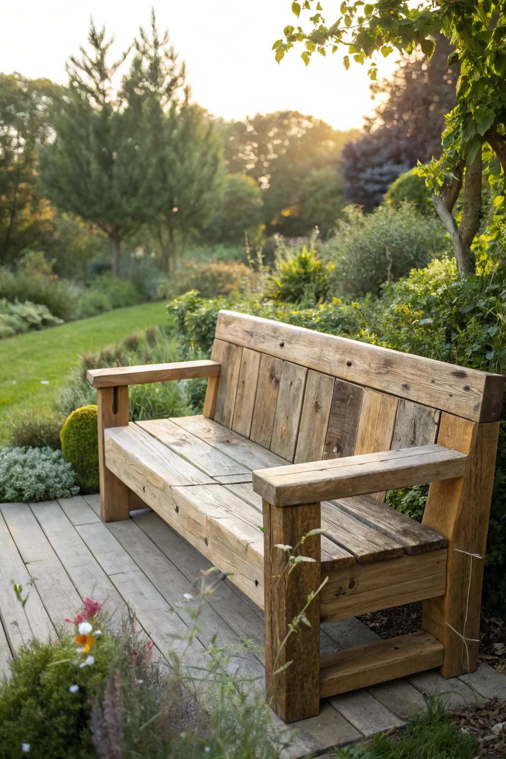 Transform decking offcuts into your favorite garden retreat with this DIY outdoor bench.