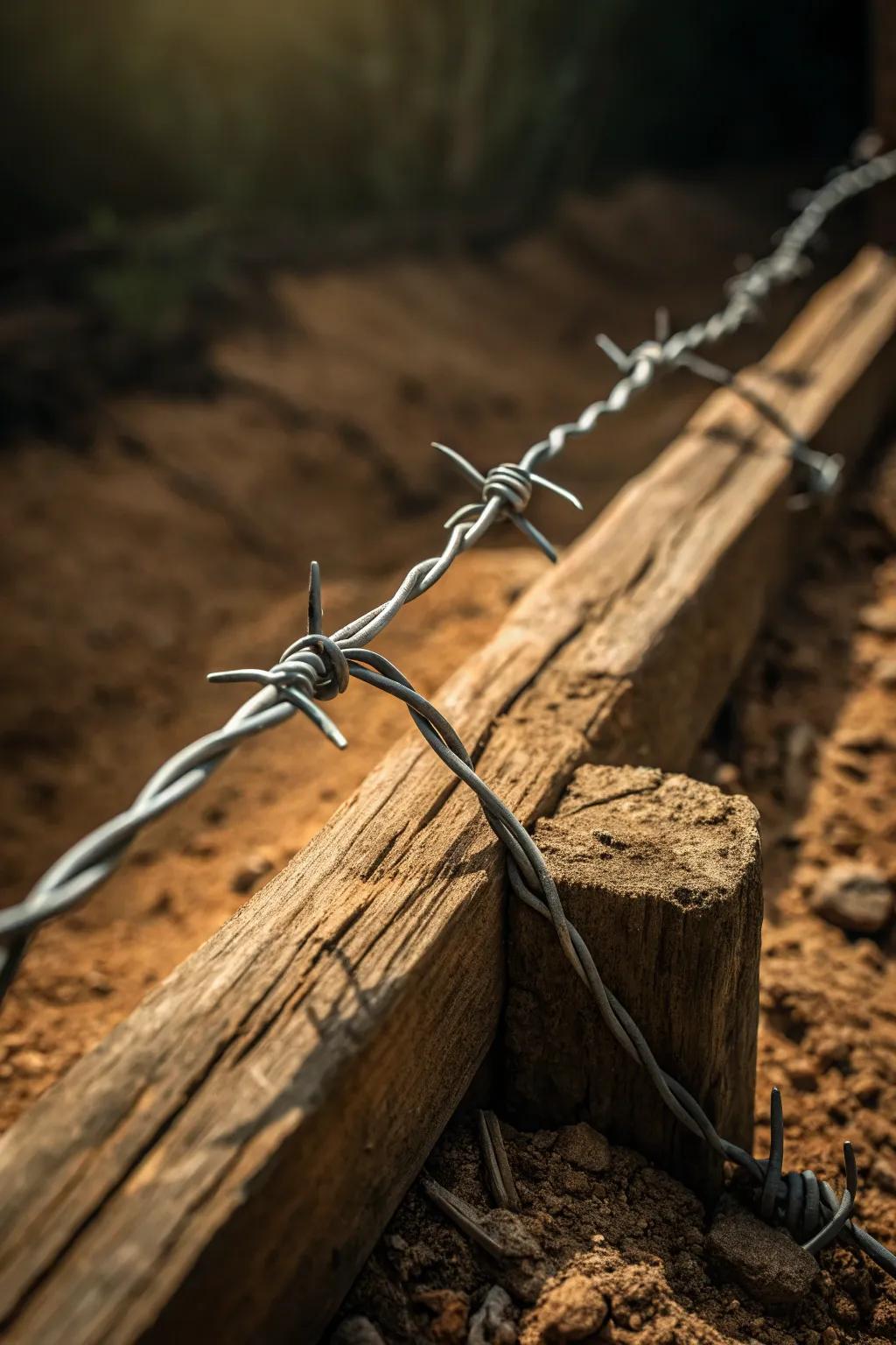 Craftsmanship in miniature: Barbed wire details that tell a story.